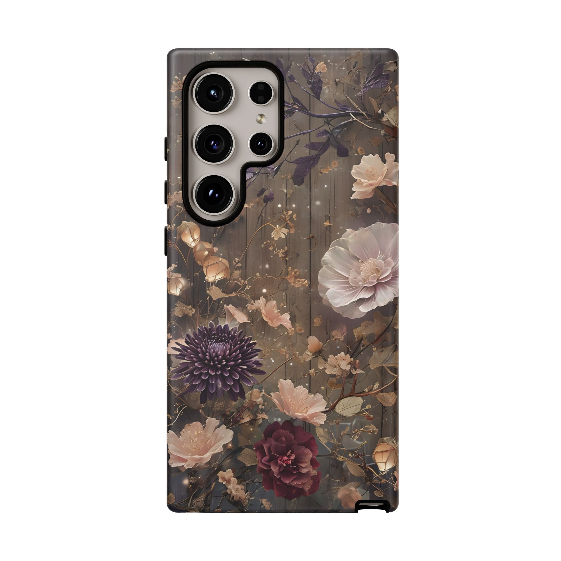 Tough Cases, Enchanting Floral Pattern - Floral Phone Case, Protective Phone Cover, Botanical Design, Flower Print, Tough Shell for Device