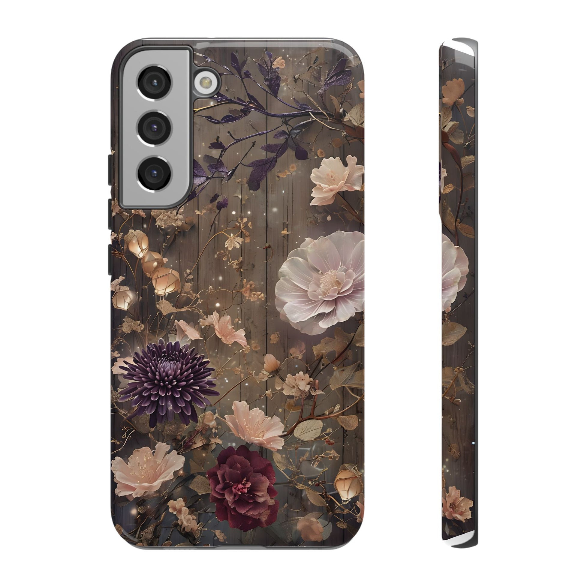 Tough Cases, Enchanting Floral Pattern - Floral Phone Case, Protective Phone Cover, Botanical Design, Flower Print, Tough Shell for Device