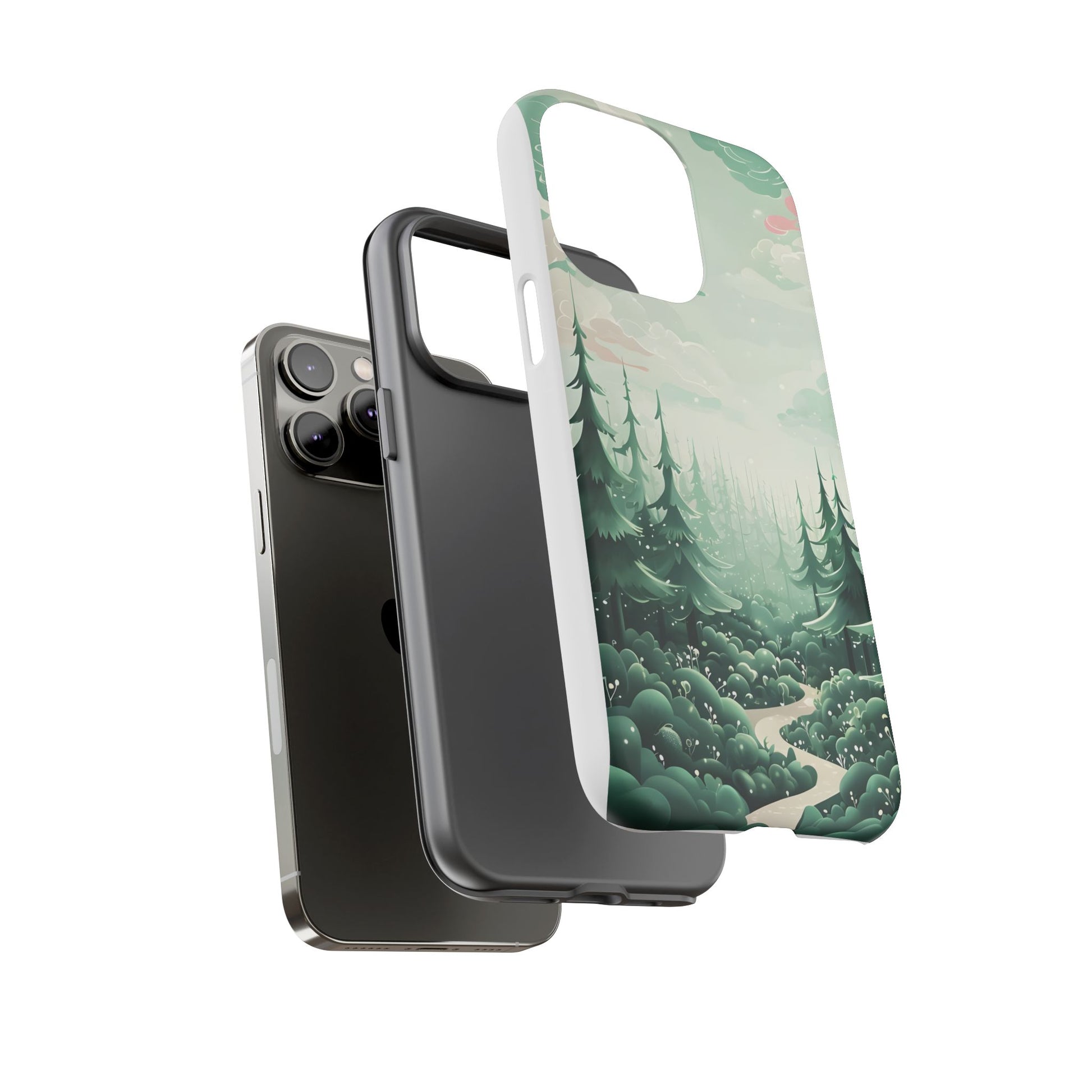 Phone Case, Tough Cover, Whimsical Enchanted Forest, Protective Phone Accessories, Forest Theme Phone Skin