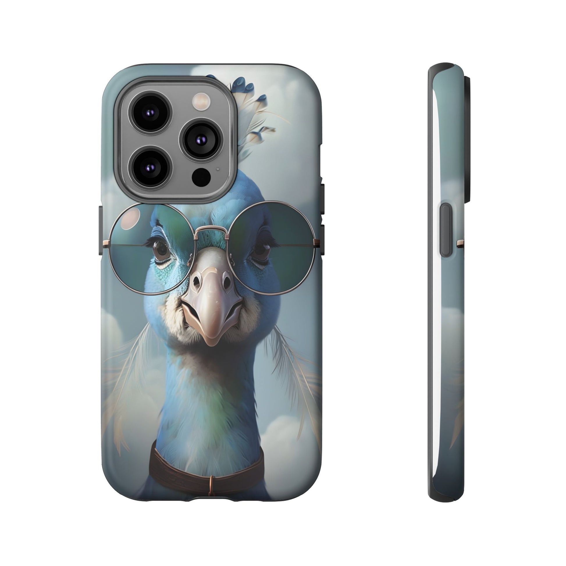 Phone Case, Glamorous Peacock Wearing Sunglasses - Protective Cover, Unique Gift, Trendy Accessories, Animal Lover, Fashionable Mobile Shell