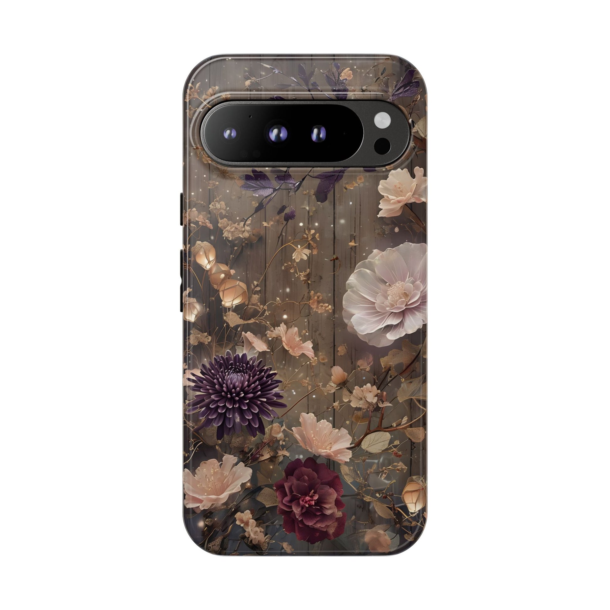 Tough Cases, Enchanting Floral Pattern - Floral Phone Case, Protective Phone Cover, Botanical Design, Flower Print, Tough Shell for Device