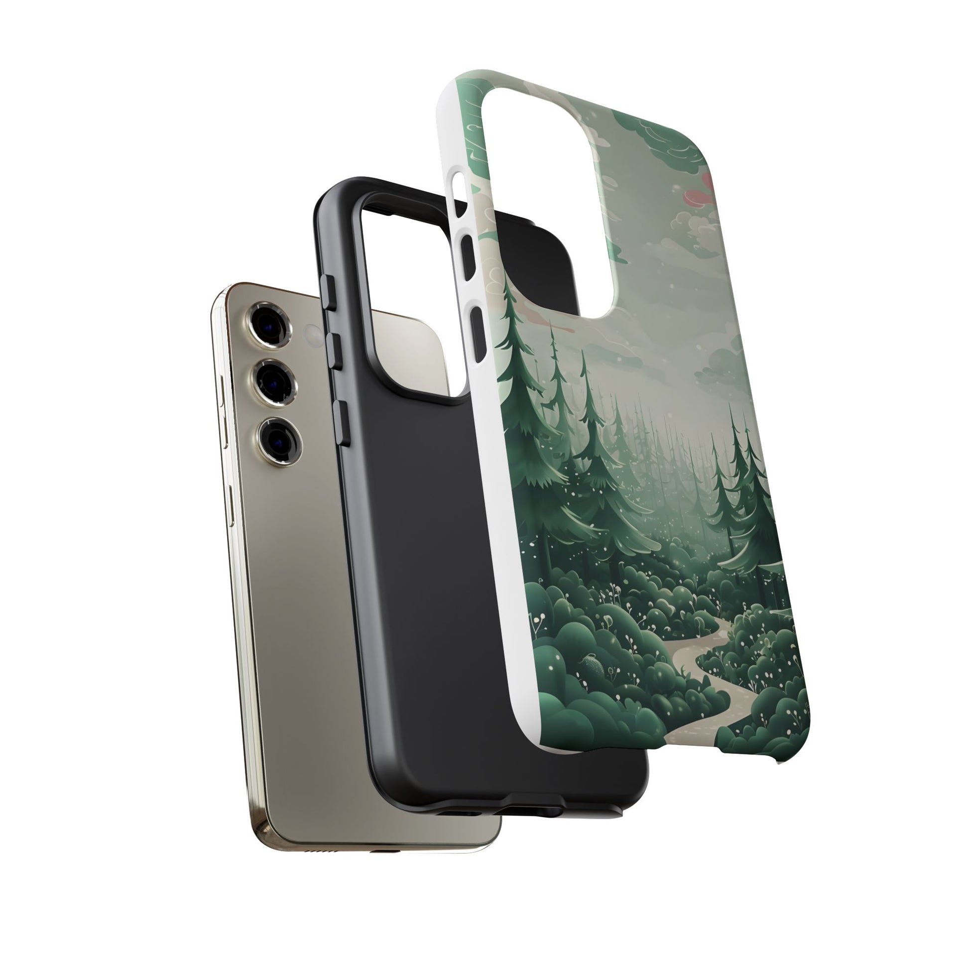 Phone Case, Tough Cover, Whimsical Enchanted Forest, Protective Phone Accessories, Forest Theme Phone Skin