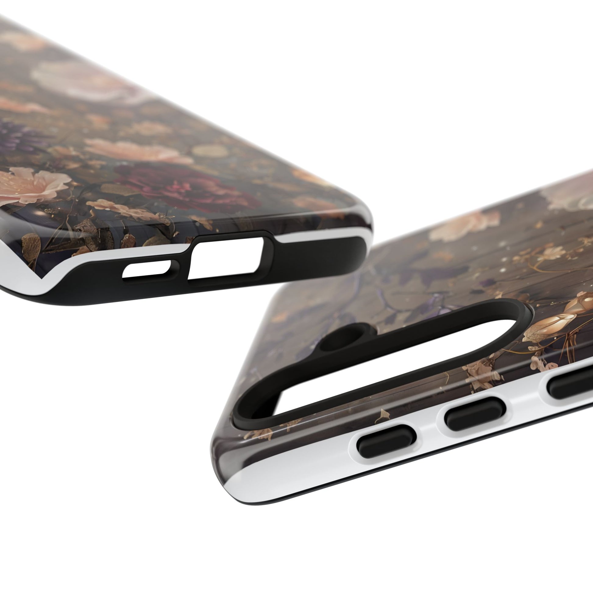 Tough Cases, Enchanting Floral Pattern - Floral Phone Case, Protective Phone Cover, Botanical Design, Flower Print, Tough Shell for Device