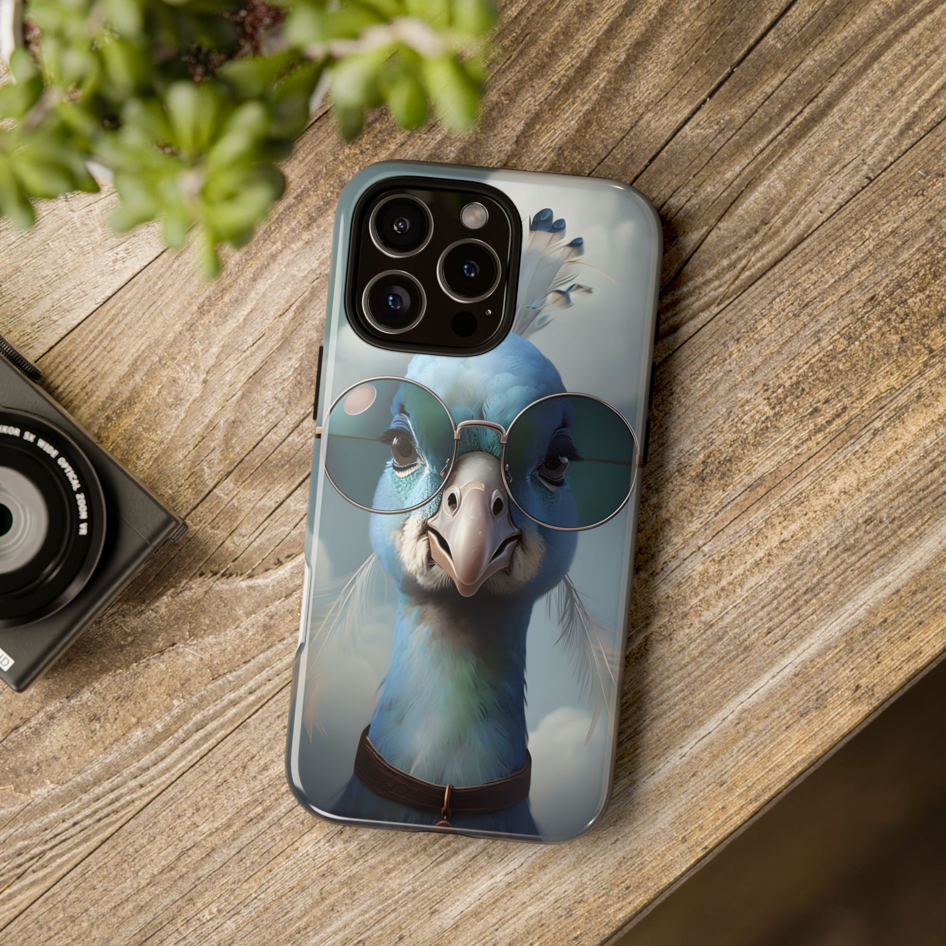 Phone Case, Glamorous Peacock Wearing Sunglasses - Protective Cover, Unique Gift, Trendy Accessories, Animal Lover, Fashionable Mobile Shell
