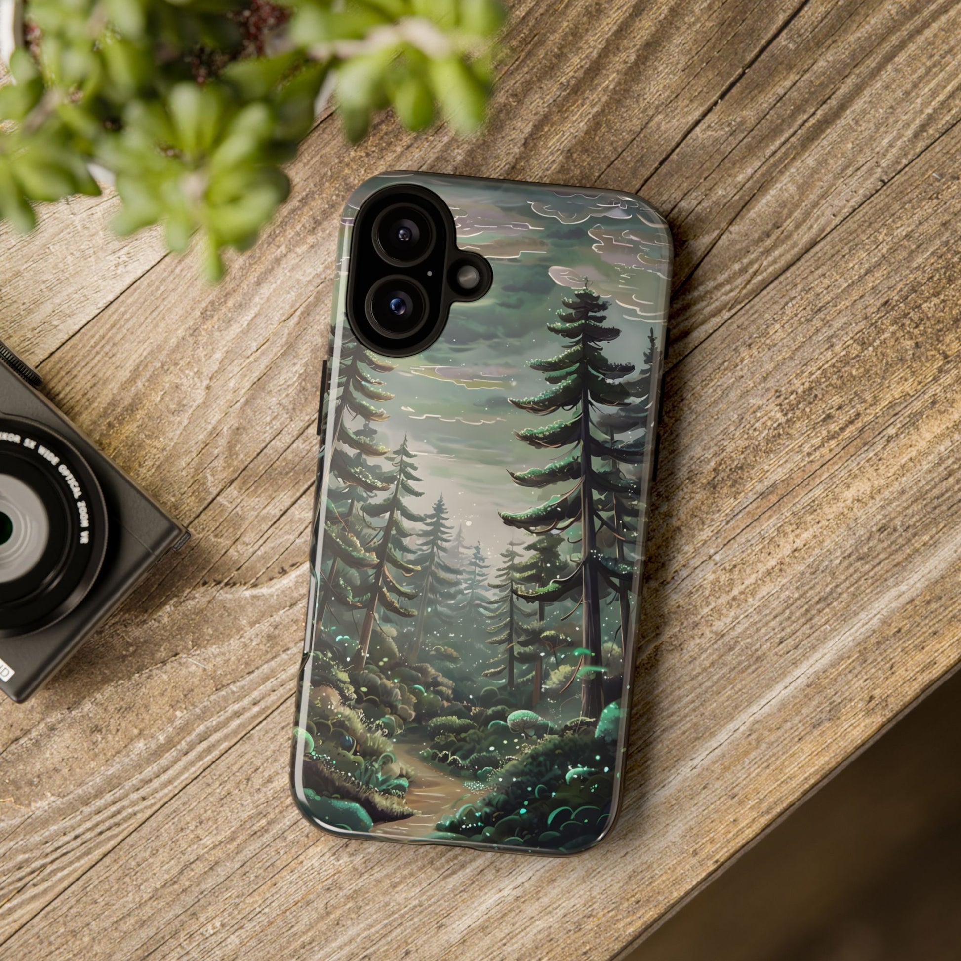Phone Case, Whimsical Anime Forest Illustration Brimming With Enchantment, Tough Protective Cover, Unique Gift, Trendy