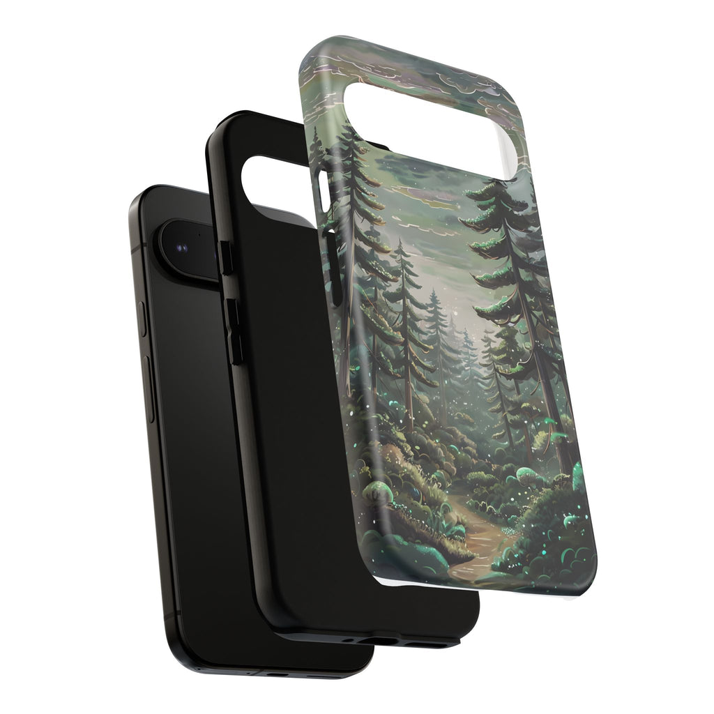 Phone Case, Whimsical Anime Forest Illustration Brimming With Enchantment, Tough Protective Cover, Unique Gift, Trendy