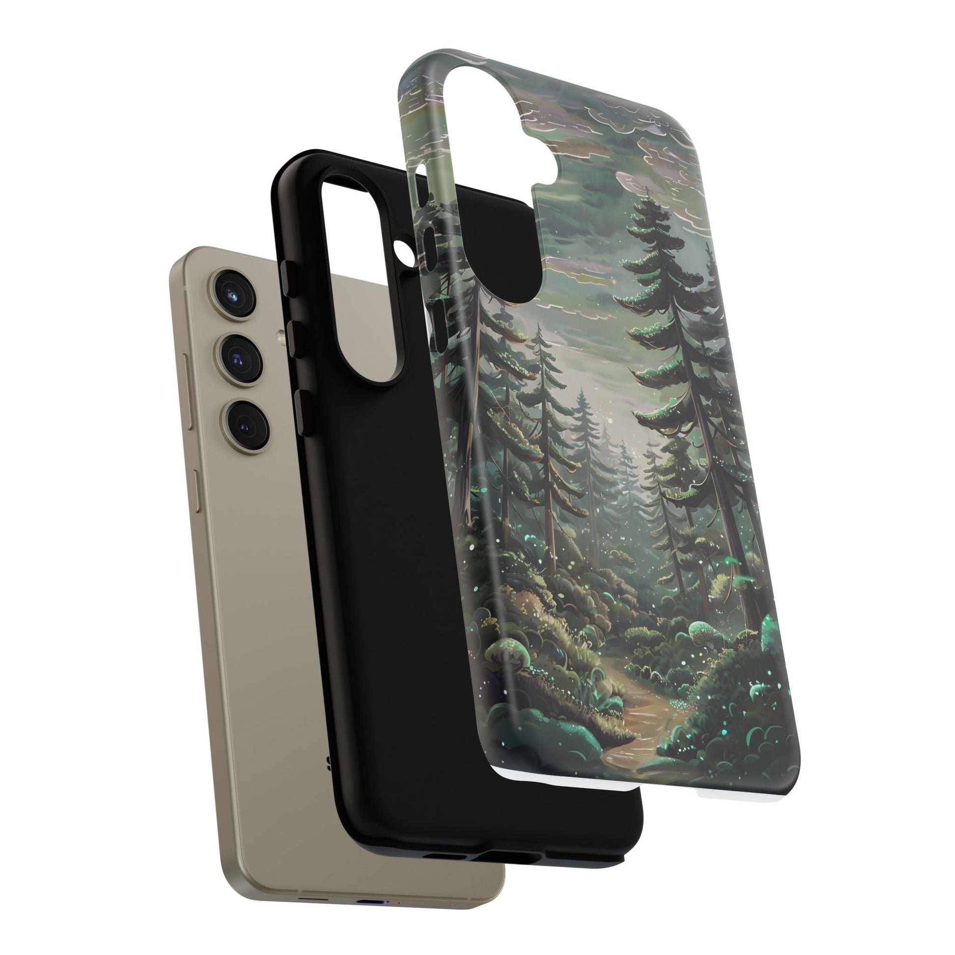 Phone Case, Whimsical Anime Forest Illustration Brimming With Enchantment, Tough Protective Cover, Unique Gift, Trendy