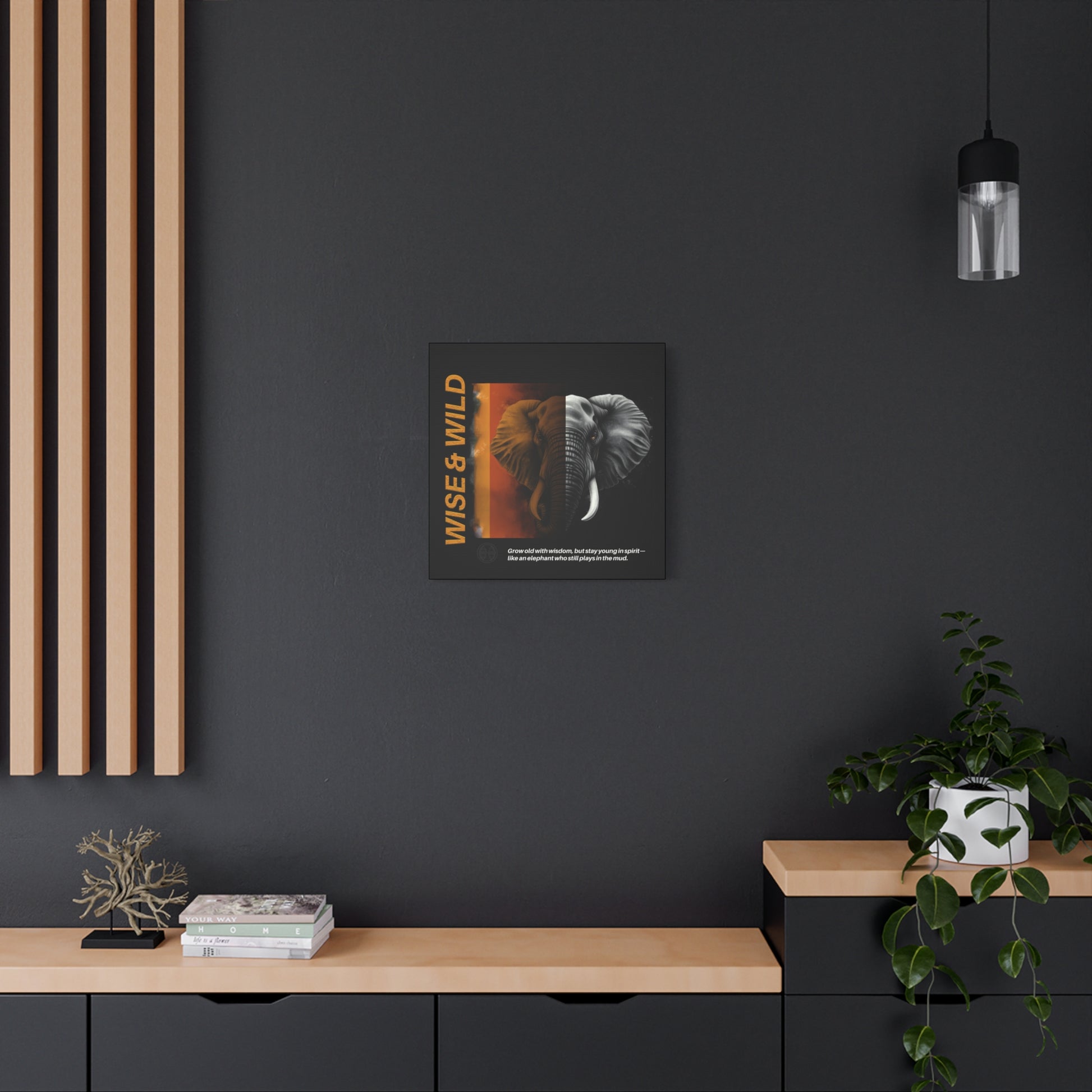 Canvas Art, Elephant Art Canvas | Wise & Wild Wall Decor | Animal Lover Gift