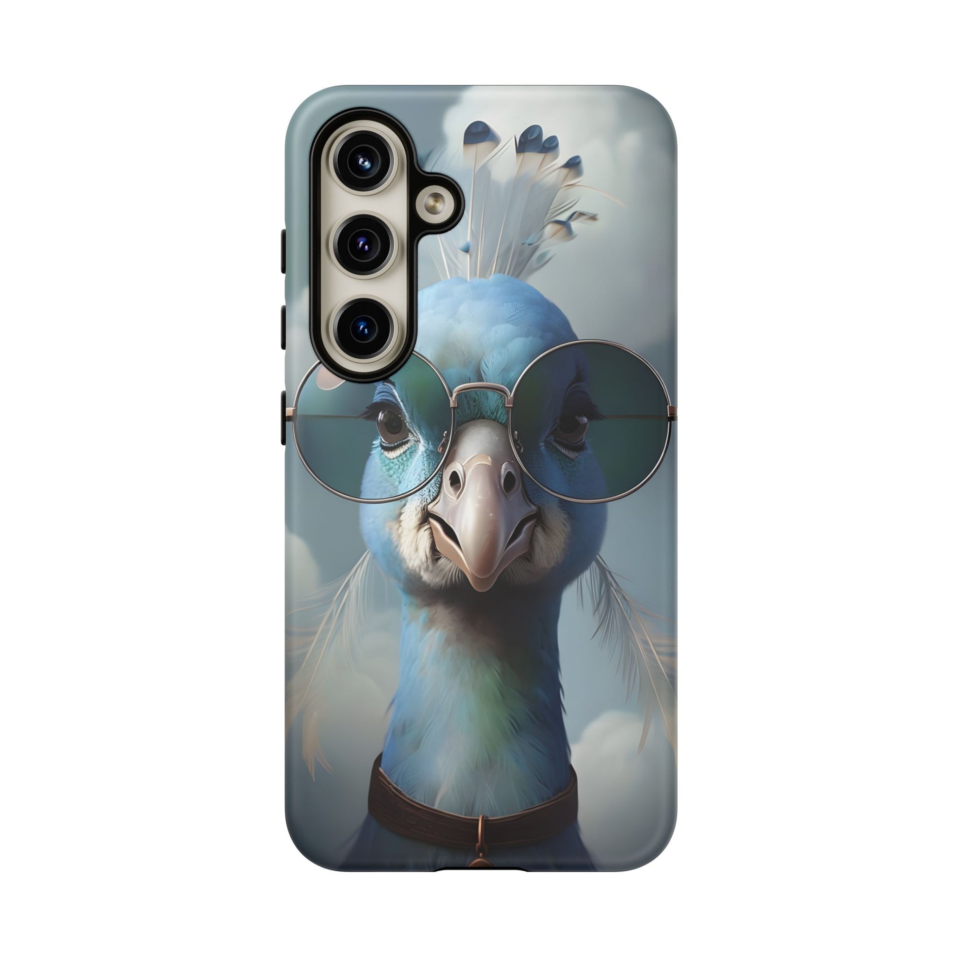 Phone Case, Glamorous Peacock Wearing Sunglasses - Protective Cover, Unique Gift, Trendy Accessories, Animal Lover, Fashionable Mobile Shell