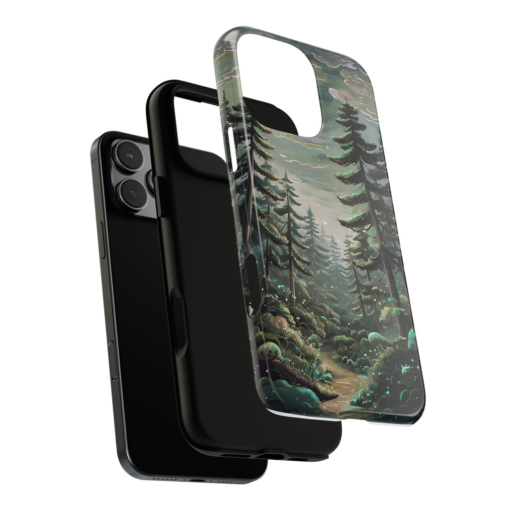 Phone Case, Whimsical Anime Forest Illustration Brimming With Enchantment, Tough Protective Cover, Unique Gift, Trendy