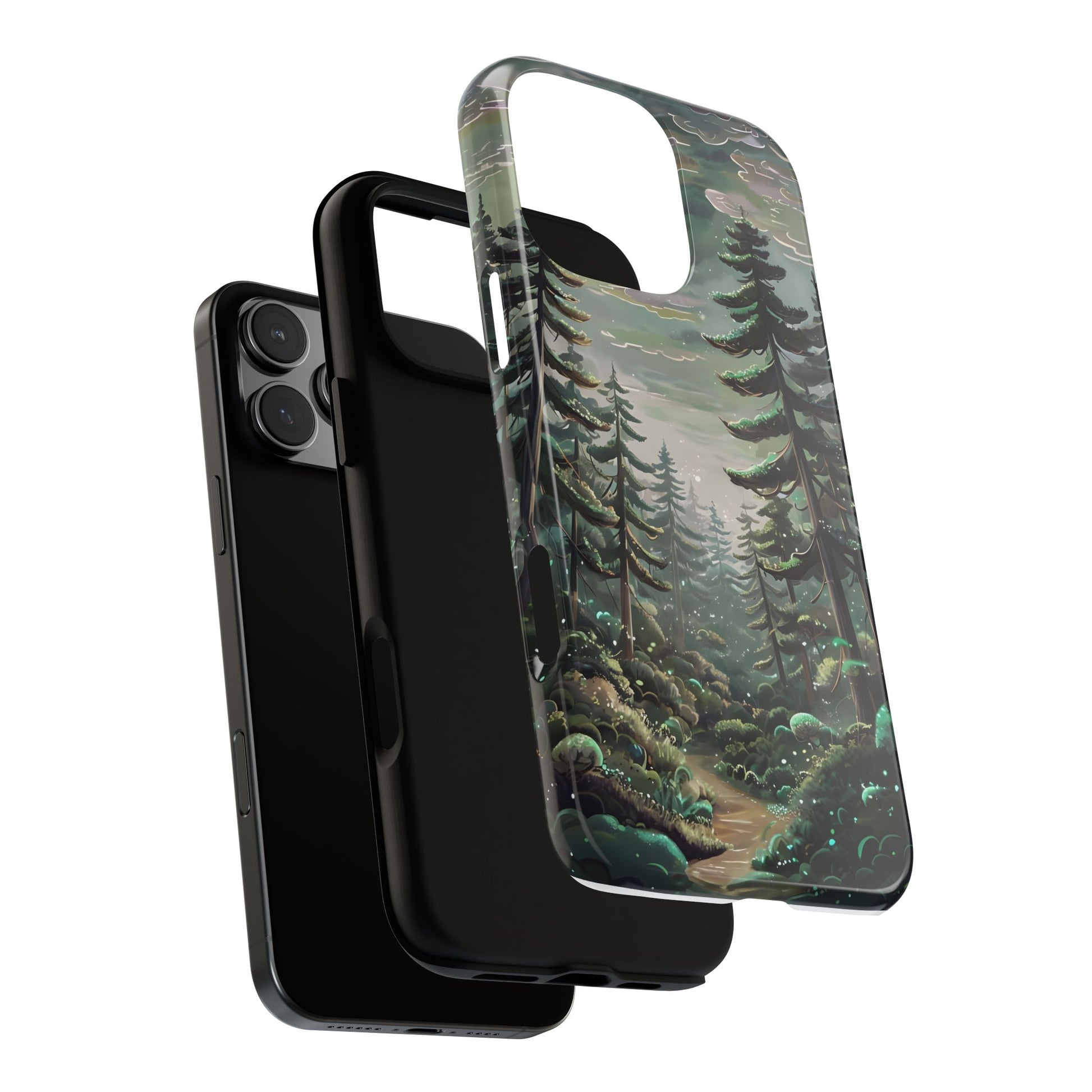 Phone Case, Whimsical Anime Forest Illustration Brimming With Enchantment, Tough Protective Cover, Unique Gift, Trendy