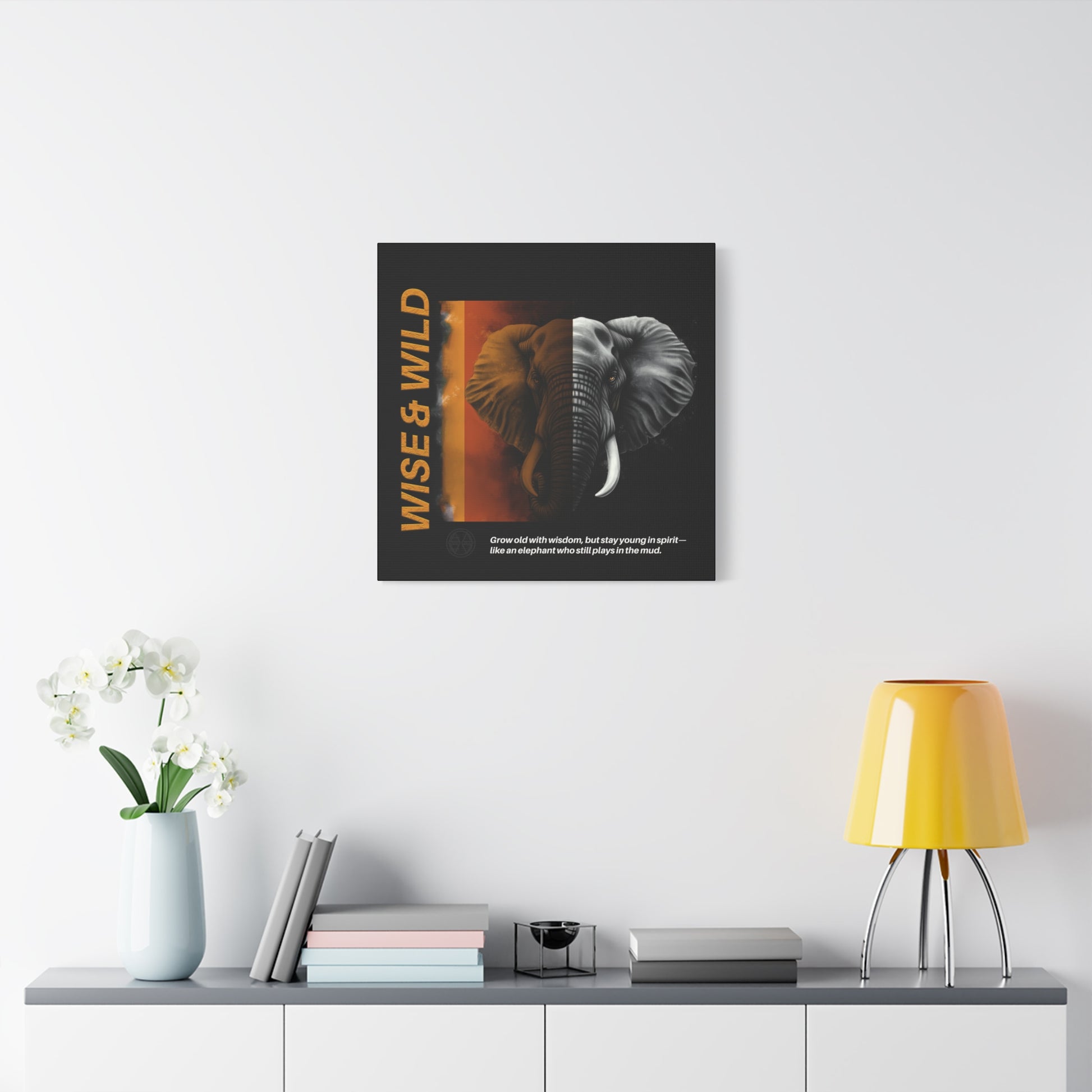 Canvas Art, Elephant Art Canvas | Wise & Wild Wall Decor | Animal Lover Gift