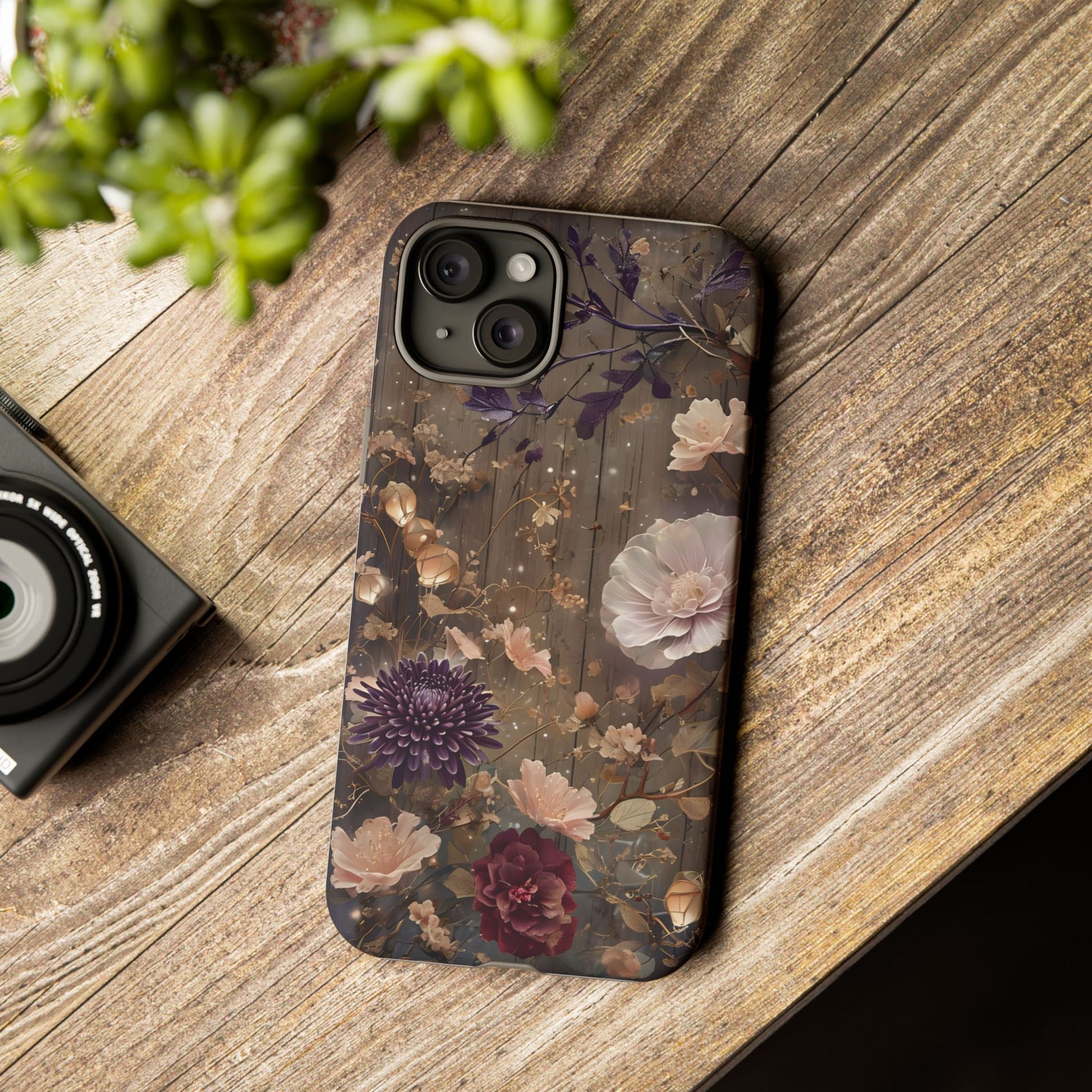 Tough Cases, Enchanting Floral Pattern - Floral Phone Case, Protective Phone Cover, Botanical Design, Flower Print, Tough Shell for Device