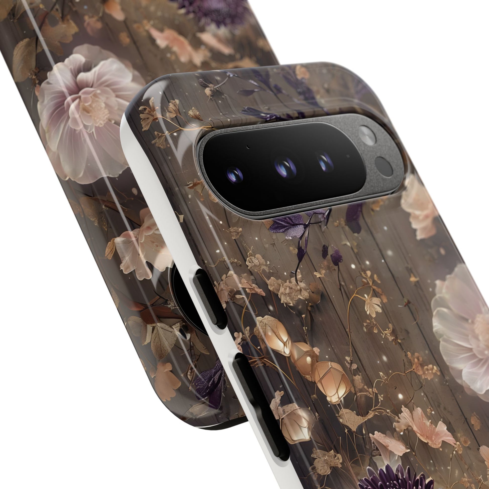 Tough Cases, Enchanting Floral Pattern - Floral Phone Case, Protective Phone Cover, Botanical Design, Flower Print, Tough Shell for Device