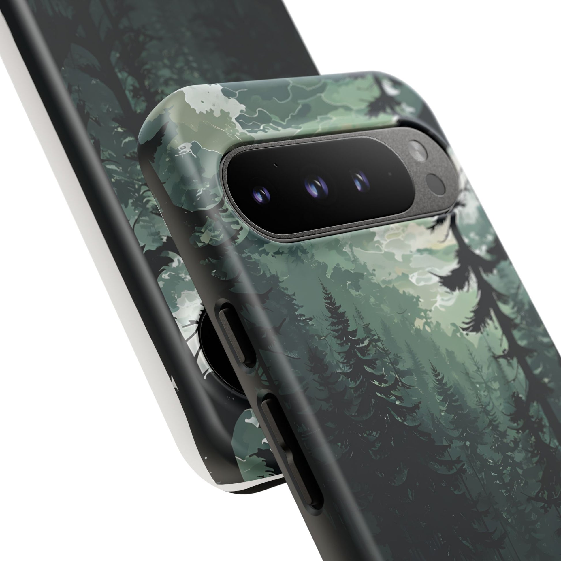 Phone Case, Serene Forest Landscape Digital Illustration Phone Case Cover, Tough Protective Cover, Unique Gift, Trendy