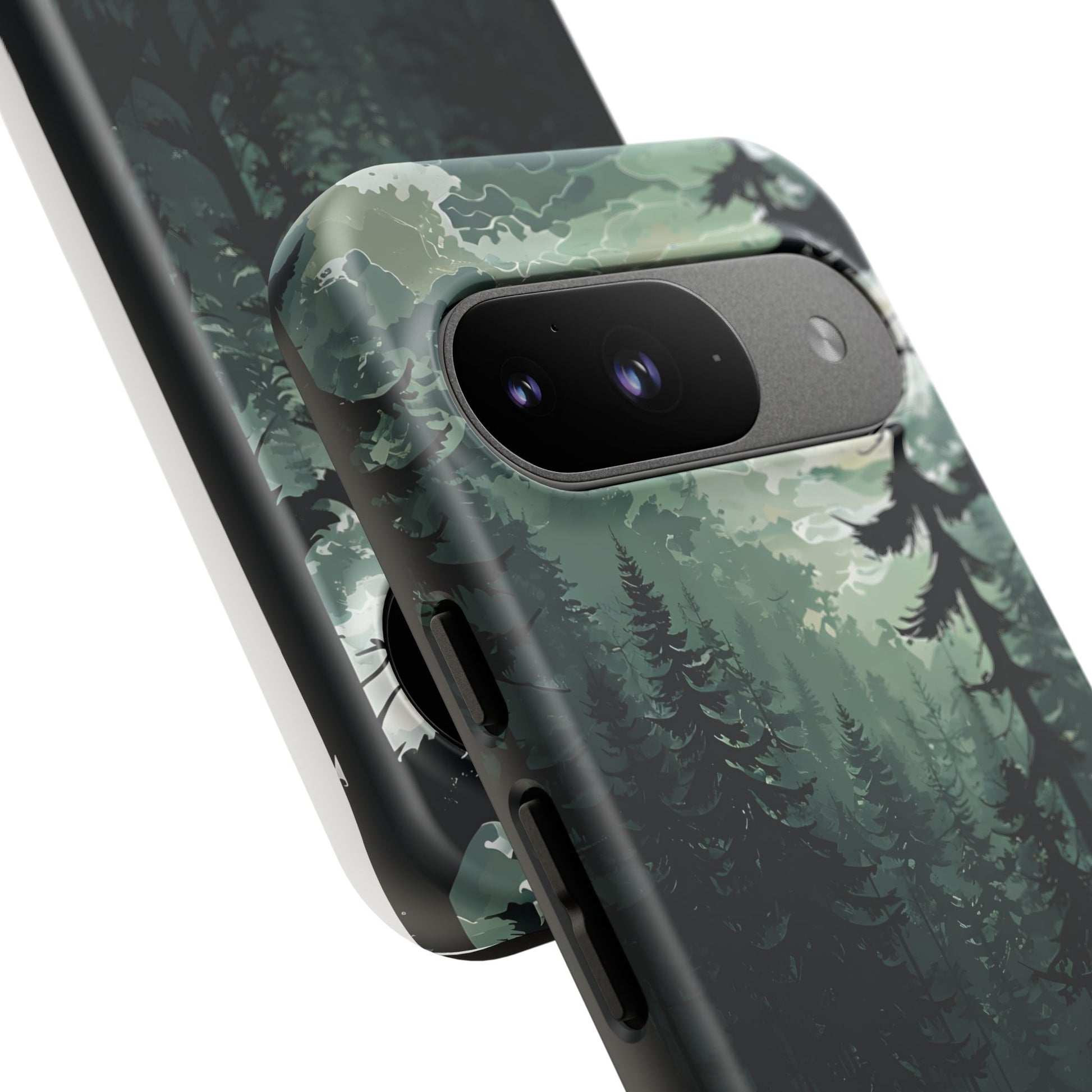 Phone Case, Serene Forest Landscape Digital Illustration Phone Case Cover, Tough Protective Cover, Unique Gift, Trendy
