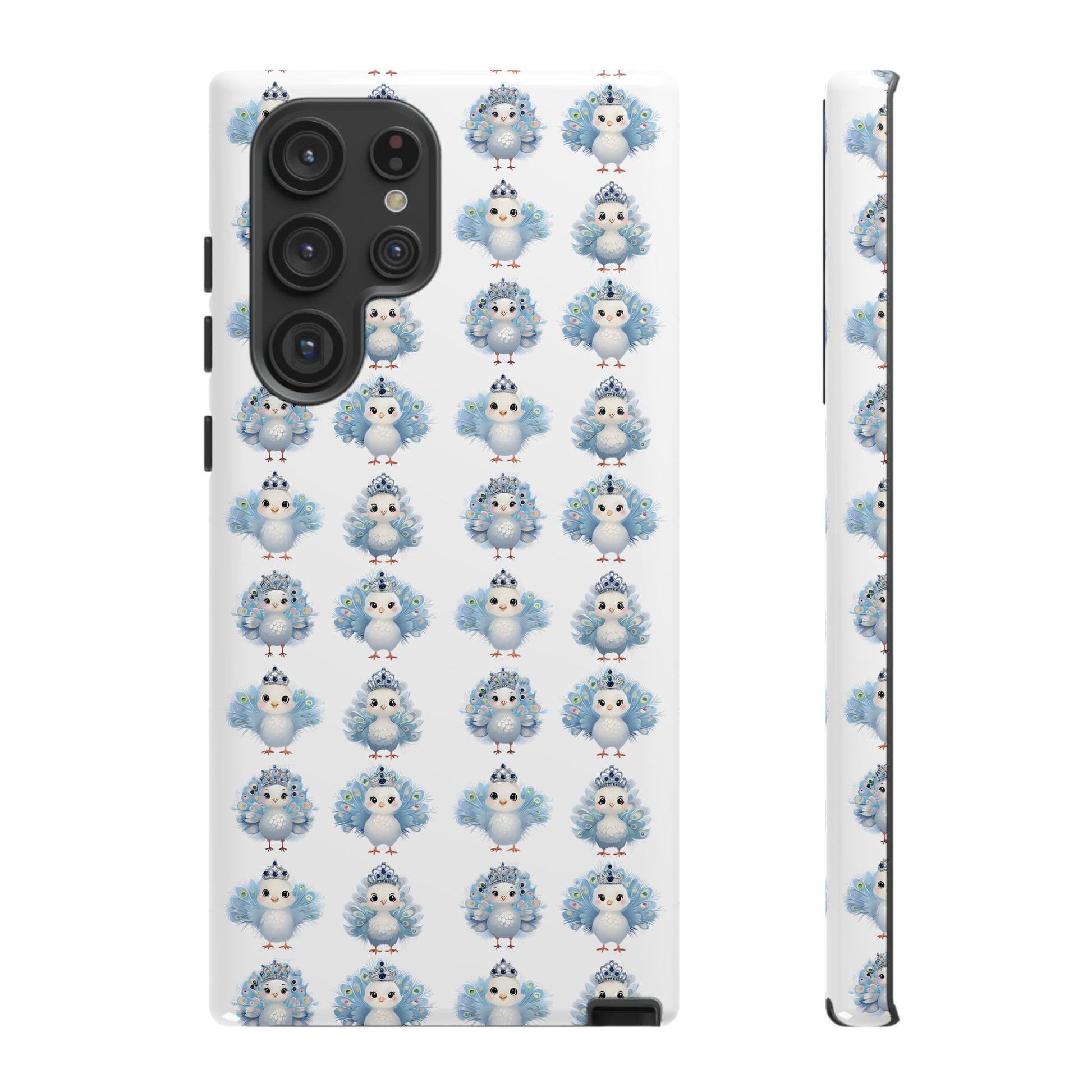 Tough Cases, Peacock Phone Covers, Animal Lover Gift, Cute Bird Accessories, Tiara Design, Protective Shell