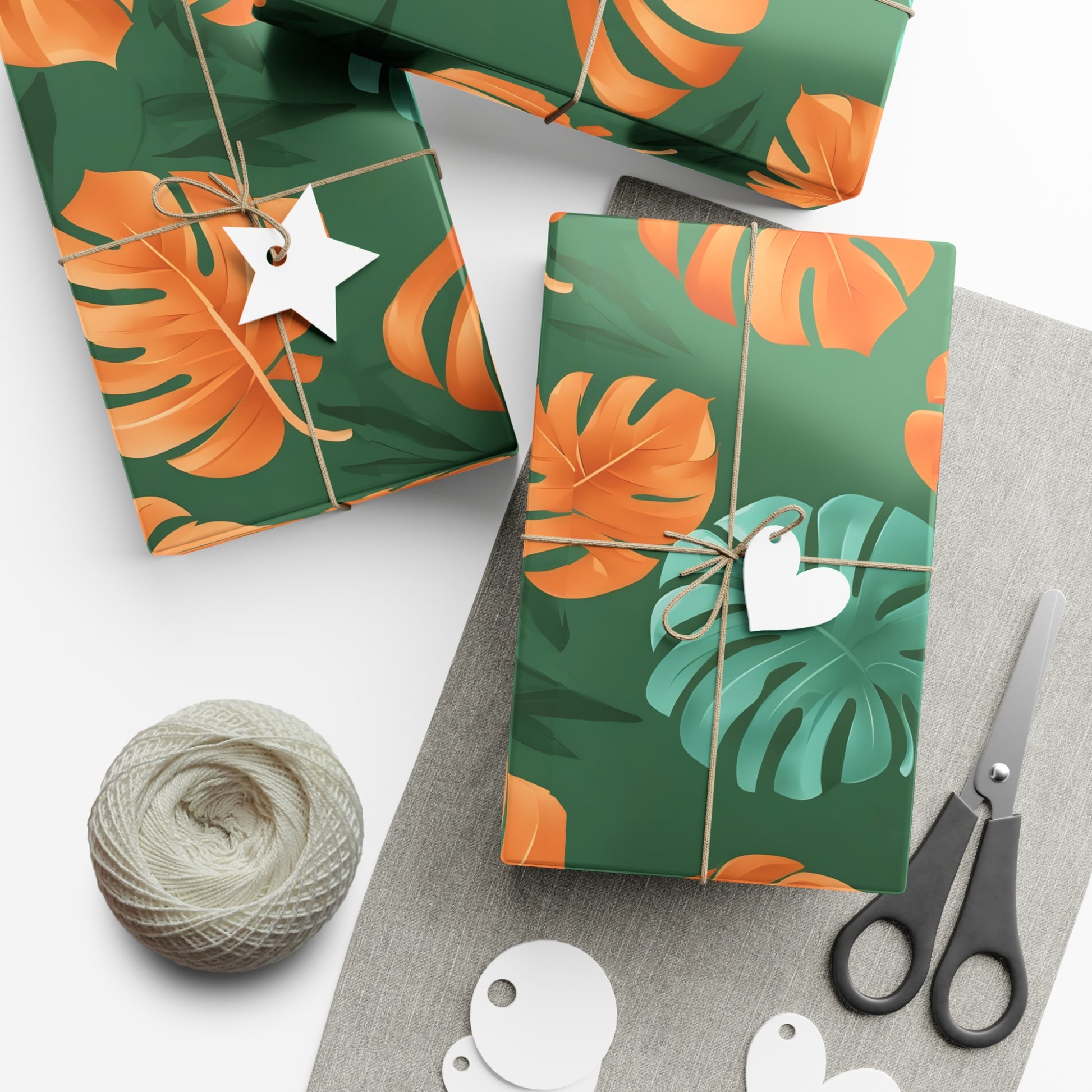 Wrapping Paper, Tropical Monstera Leaf Gift Wrap, Botanical Pattern Sheets, Colorful Holiday Gift Wrap, Jungle Party Wrap Roll, Leafy