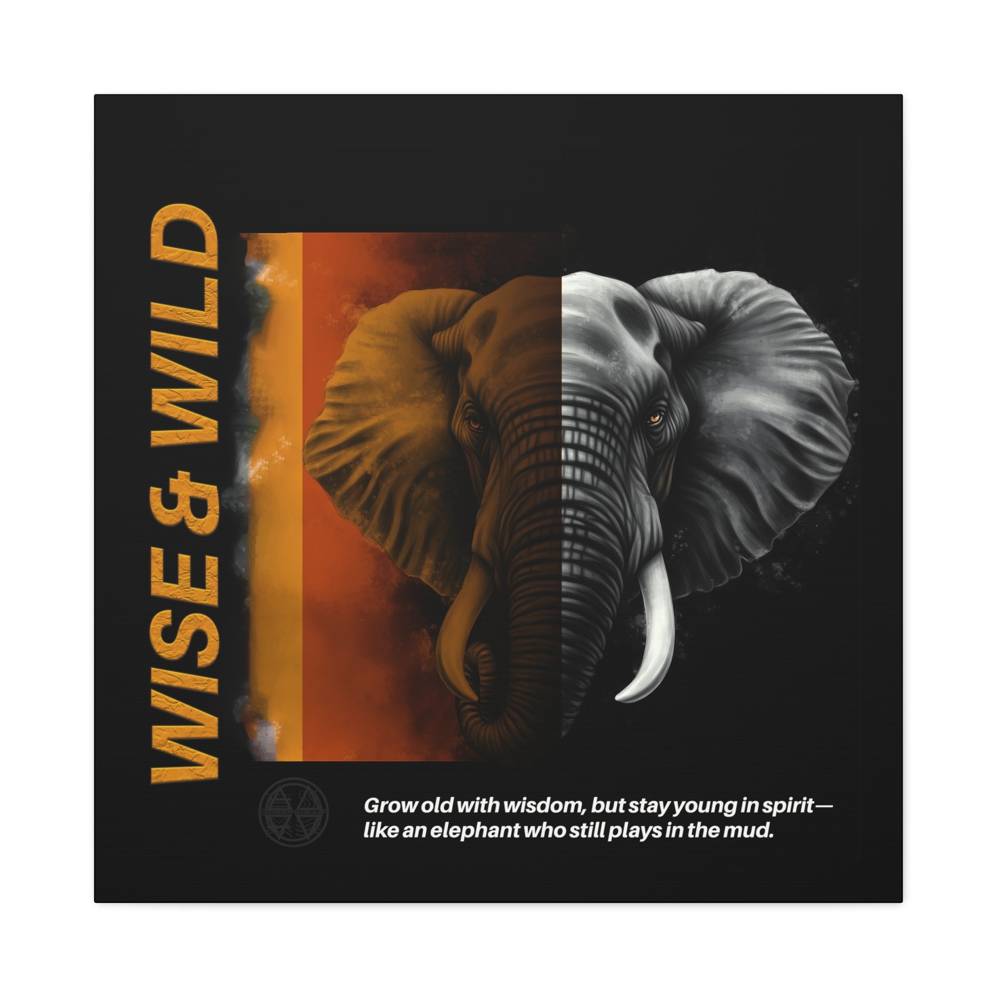 Canvas Art, Elephant Art Canvas | Wise & Wild Wall Decor | Animal Lover Gift
