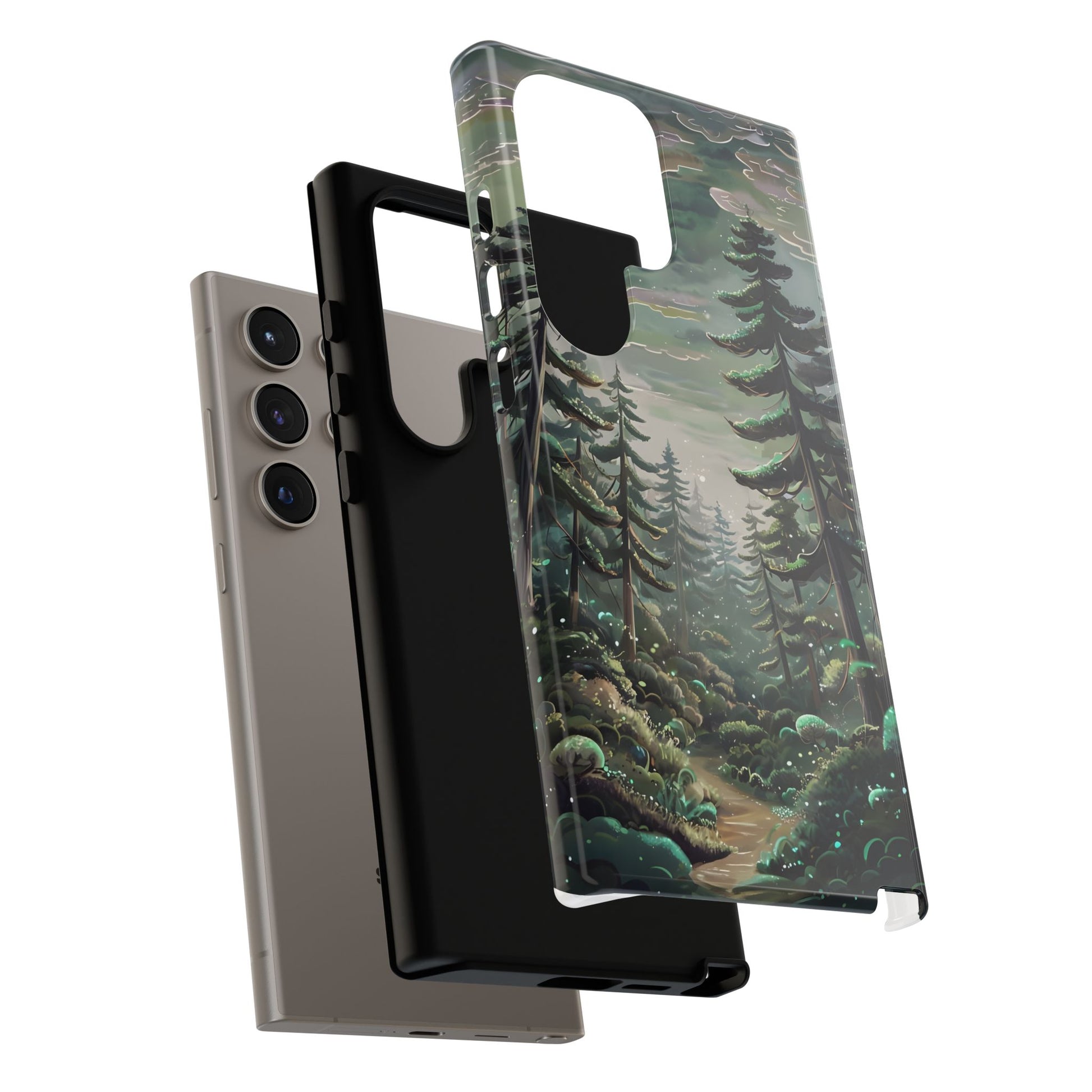 Phone Case, Whimsical Anime Forest Illustration Brimming With Enchantment, Tough Protective Cover, Unique Gift, Trendy