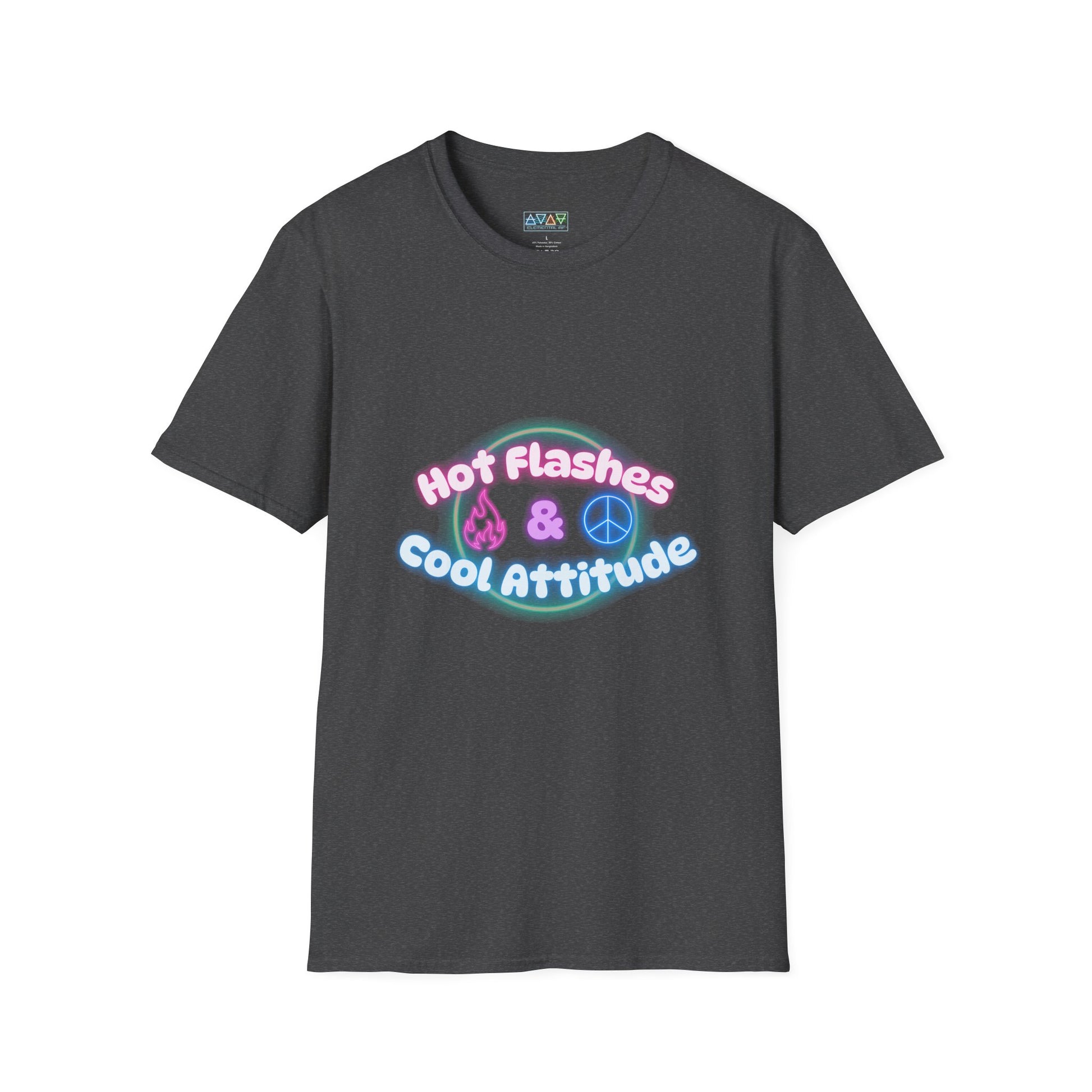 Midlife Women's Hot Flashes Cool Attitude Unisex Softstyle T-Shirt, Menopause Shirt, Funny Graphic Tee, Mom Gift, Birthday Present