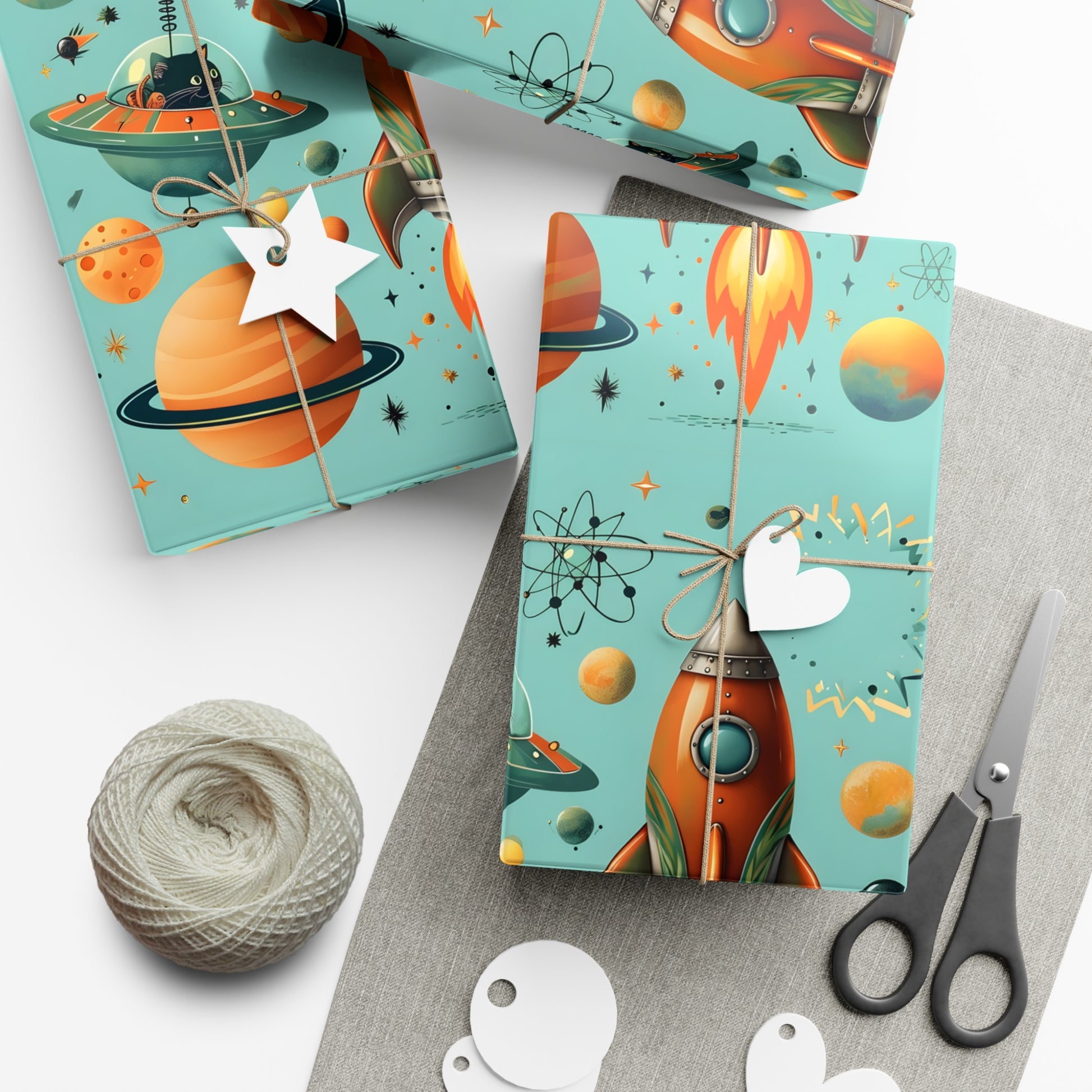 Gift Wrap Papers, Space Pattern, Cosmic Gift Wrap, Celestial Wrapping Paper, Galaxy Design, Whimsical Gift Wrap