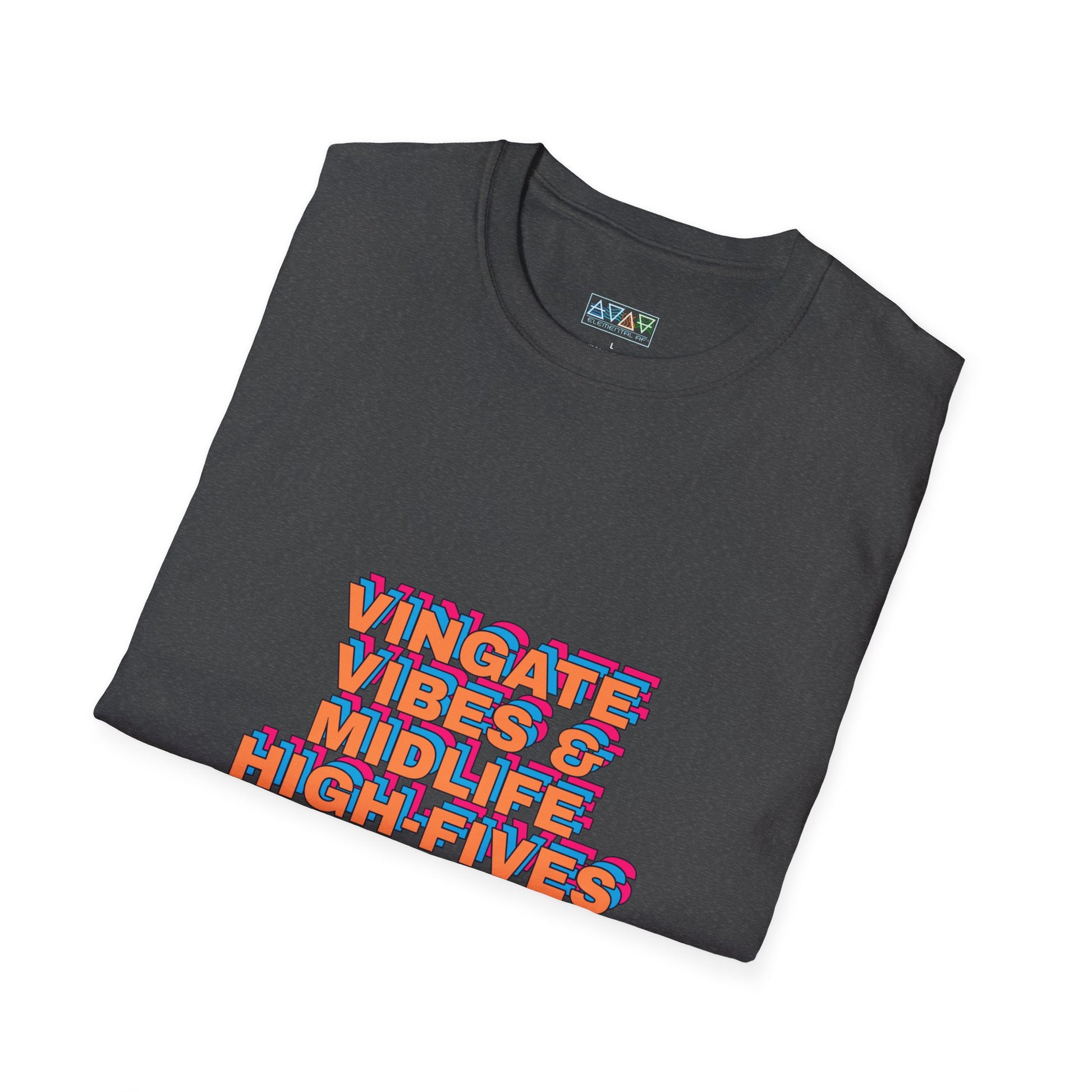 Vintage Vibes Unisex T-Shirt, Retro Tee, Midlife High-Fives Shirt, 70s Inspired Top, Nostalgic Graphic Tee