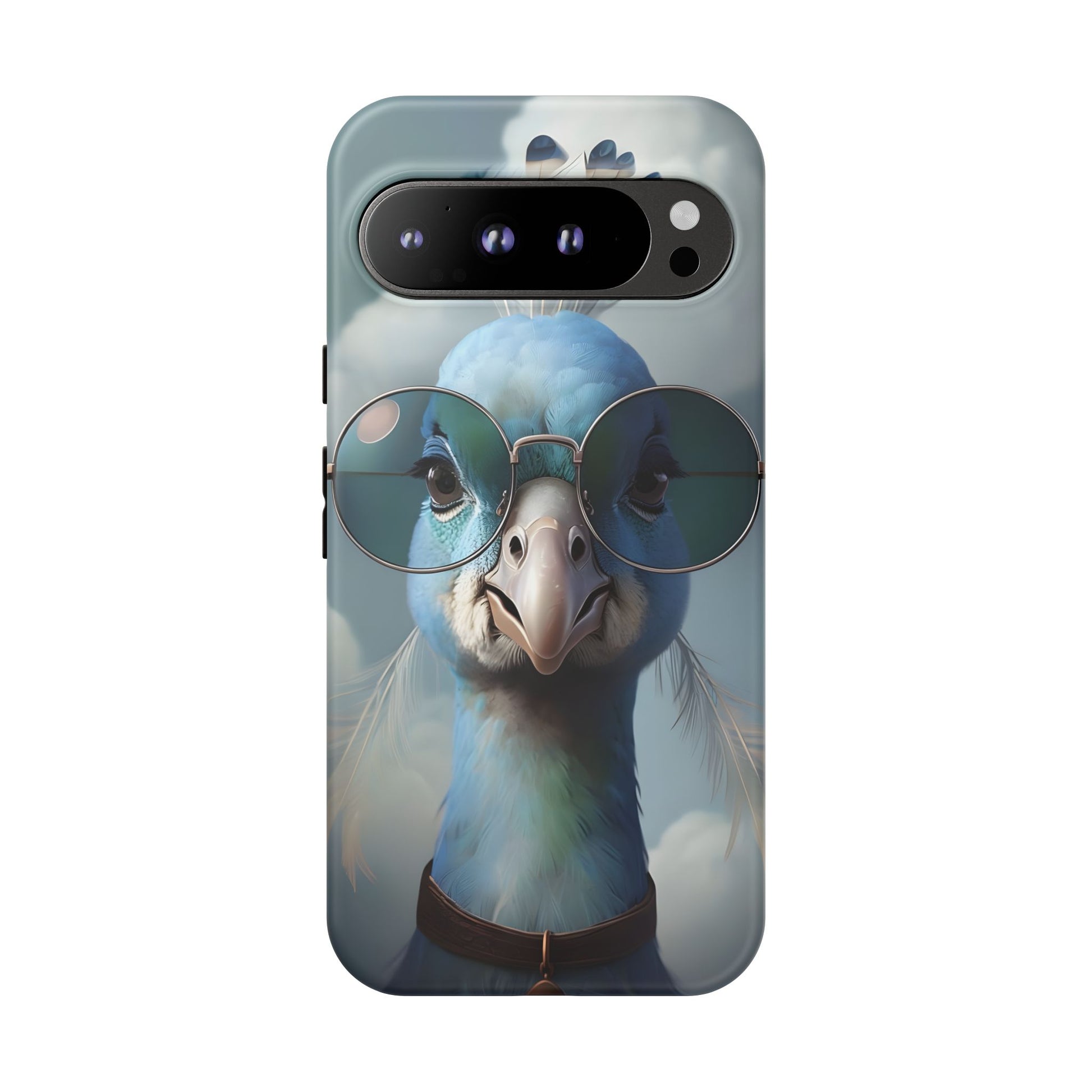 Phone Case, Glamorous Peacock Wearing Sunglasses - Protective Cover, Unique Gift, Trendy Accessories, Animal Lover, Fashionable Mobile Shell