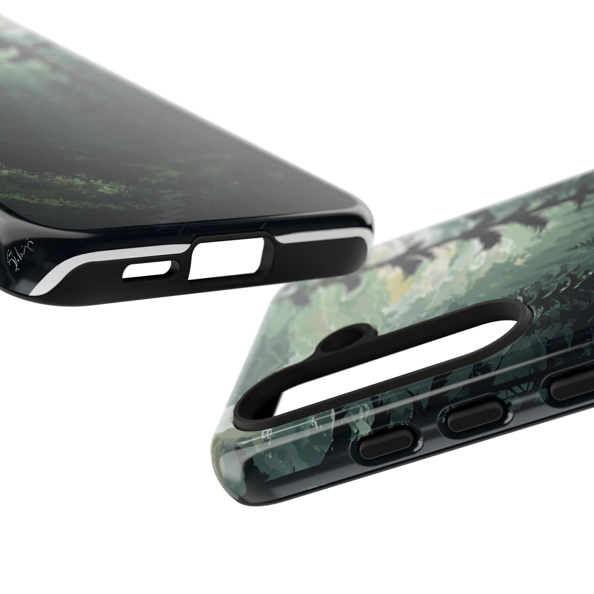 Phone Case, Serene Forest Landscape Digital Illustration Phone Case Cover, Tough Protective Cover, Unique Gift, Trendy