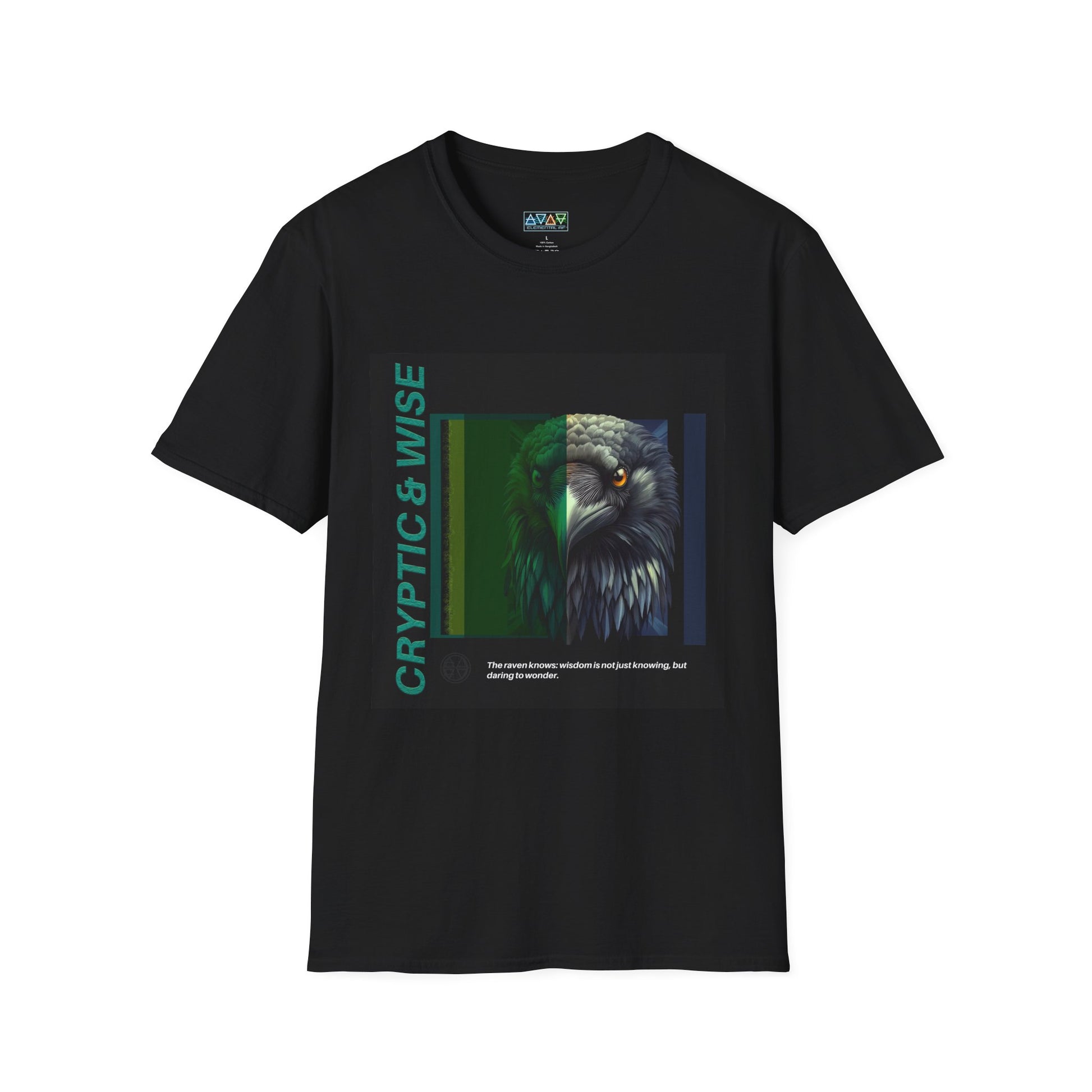 Cryptic & Wise Unisex Softstyle T-Shirt, Inspirational Graphic Tee, Gift for Bird Lovers, Eco-Friendly Fashion, Casual Wear