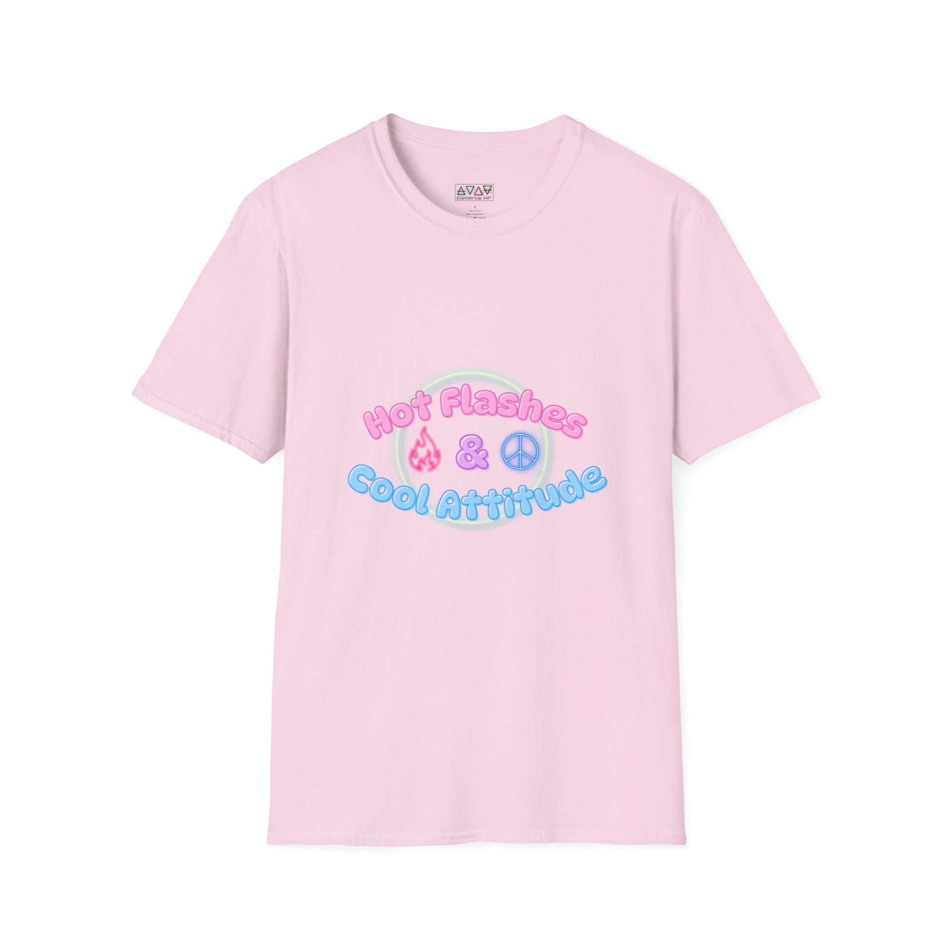 Midlife Women's Hot Flashes Cool Attitude Unisex Softstyle T-Shirt, Menopause Shirt, Funny Graphic Tee, Mom Gift, Birthday Present