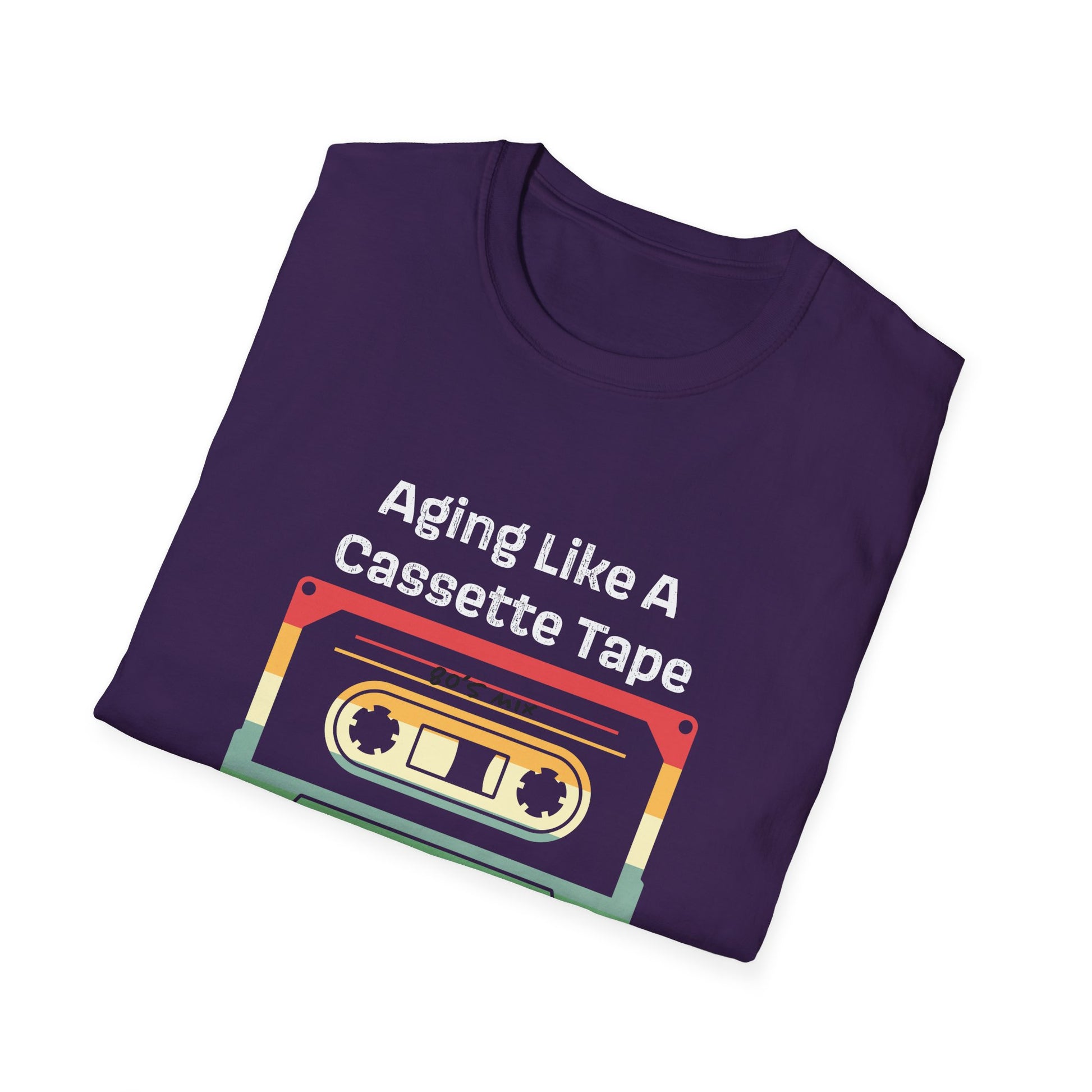 Nostalgic 90s T-Shirt, Aging Like A Cassette Tape Tee, Retro Music Lover Gift, Funny Unisex Shirt, Vintage Style Apparel, Great for