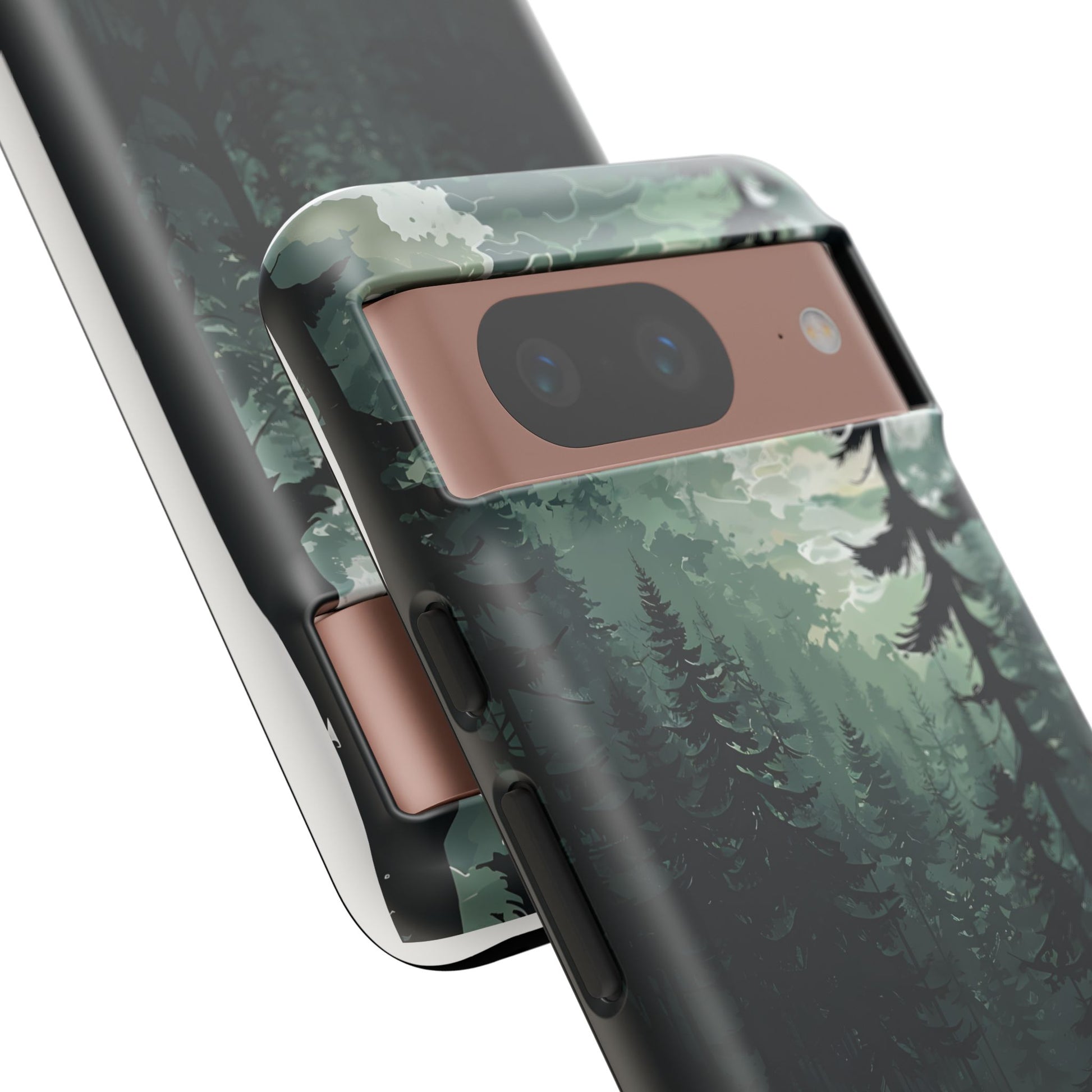 Phone Case, Serene Forest Landscape Digital Illustration Phone Case Cover, Tough Protective Cover, Unique Gift, Trendy