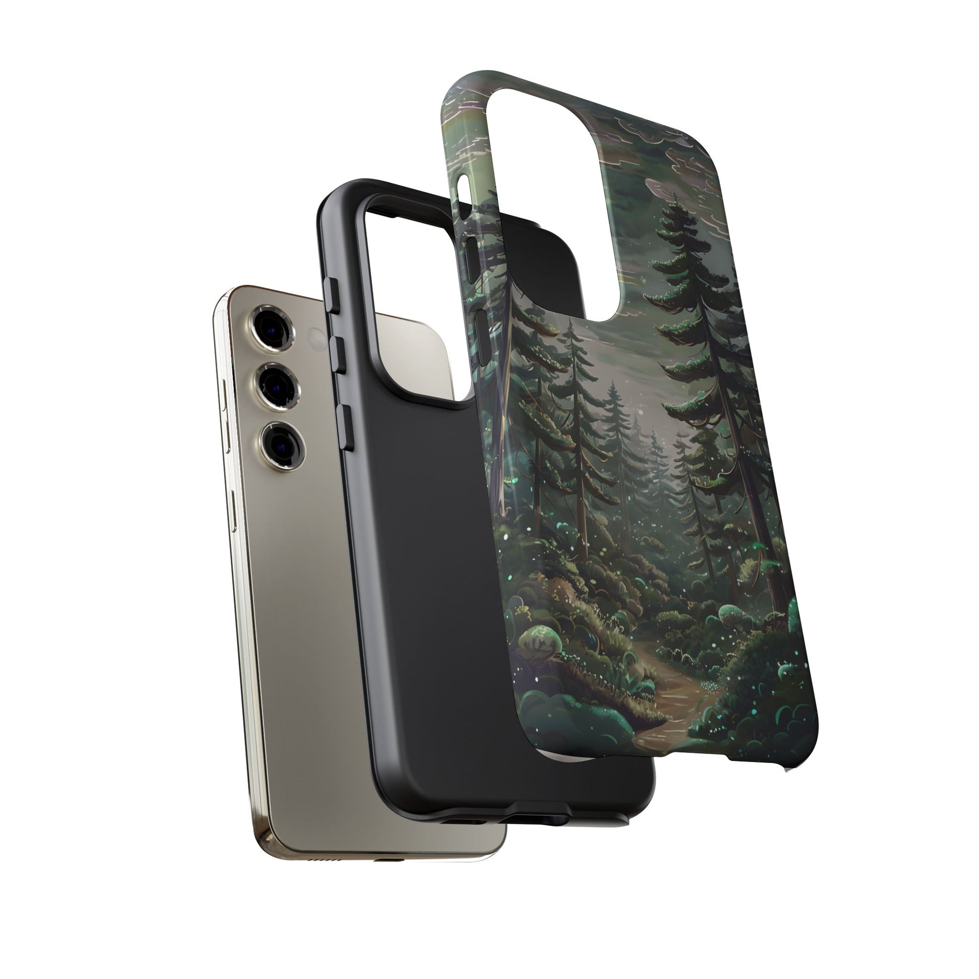 Phone Case, Whimsical Anime Forest Illustration Brimming With Enchantment, Tough Protective Cover, Unique Gift, Trendy