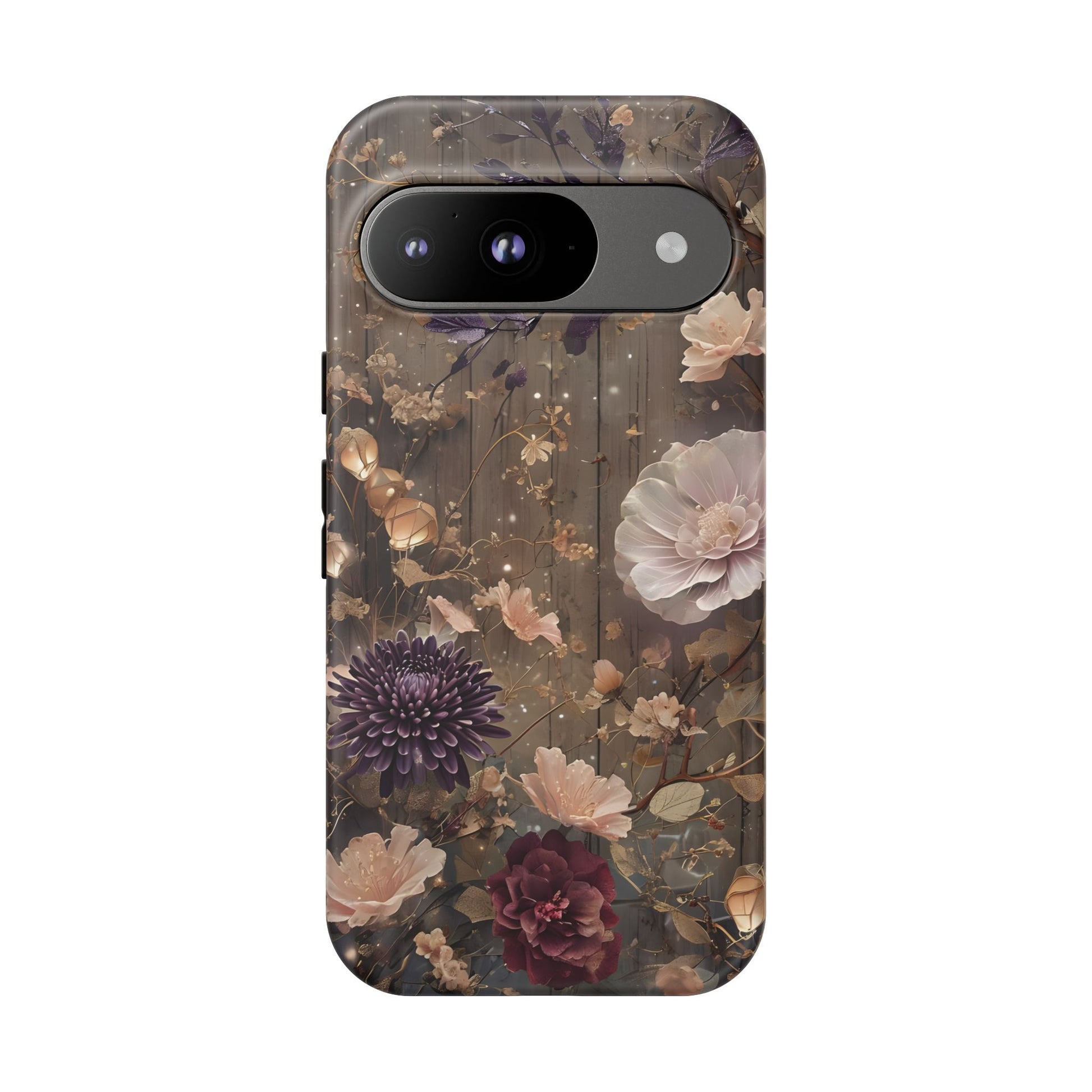 Tough Cases, Enchanting Floral Pattern - Floral Phone Case, Protective Phone Cover, Botanical Design, Flower Print, Tough Shell for Device