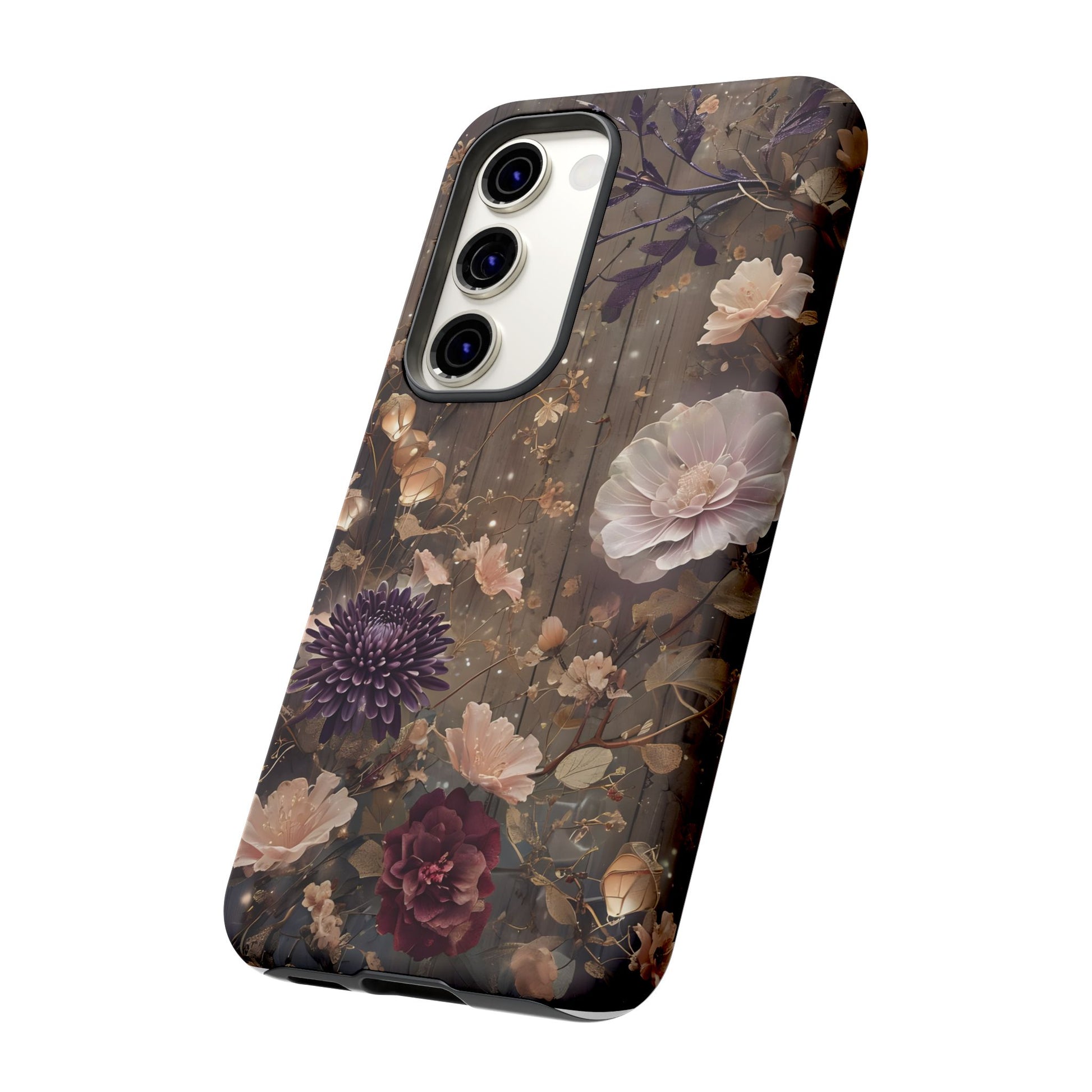 Tough Cases, Enchanting Floral Pattern - Floral Phone Case, Protective Phone Cover, Botanical Design, Flower Print, Tough Shell for Device
