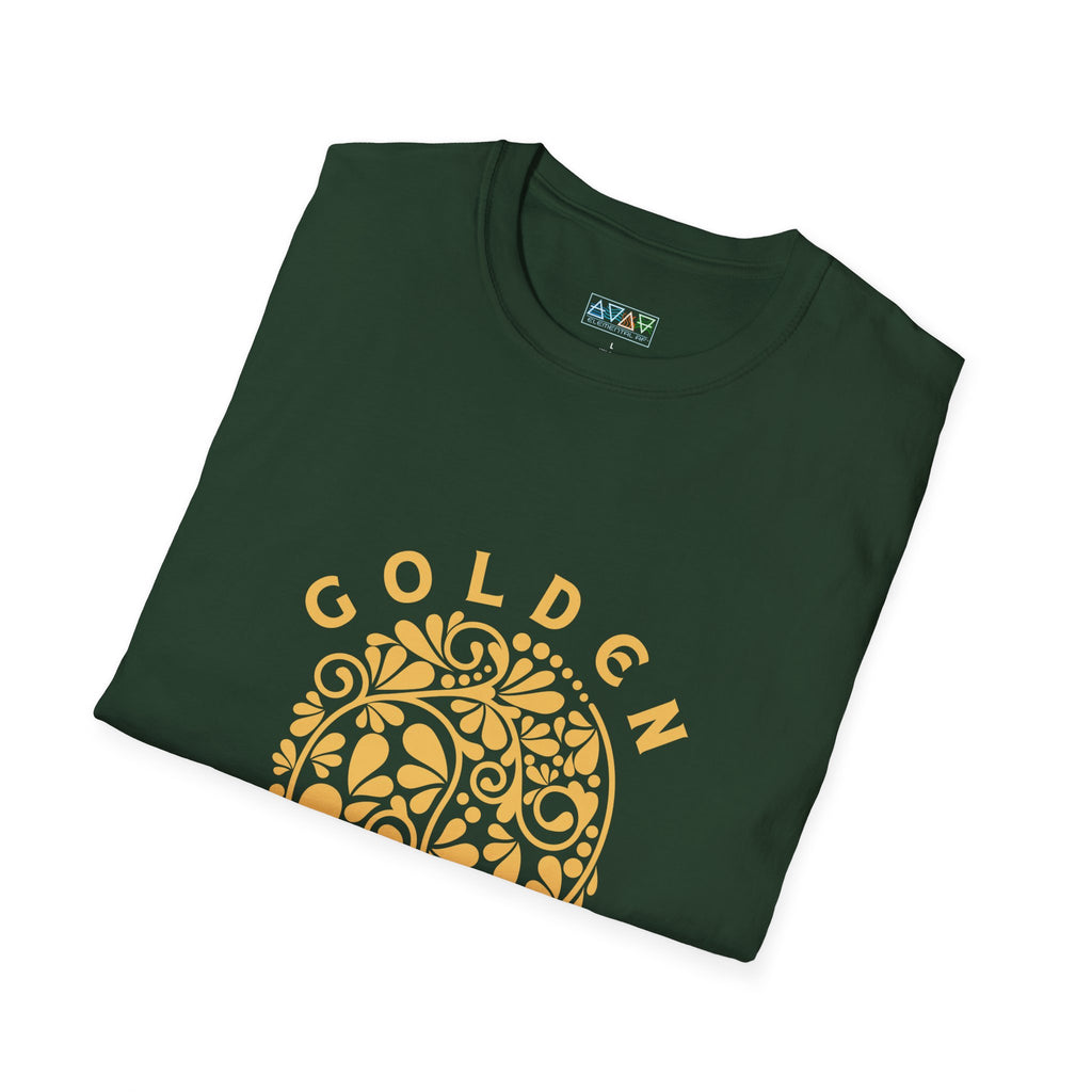 Golden Years Unisex Softstyle T-Shirt, Celebration Tee, Gifts for Retirement, Floral Design, Comfortable Apparel, Casual Wear