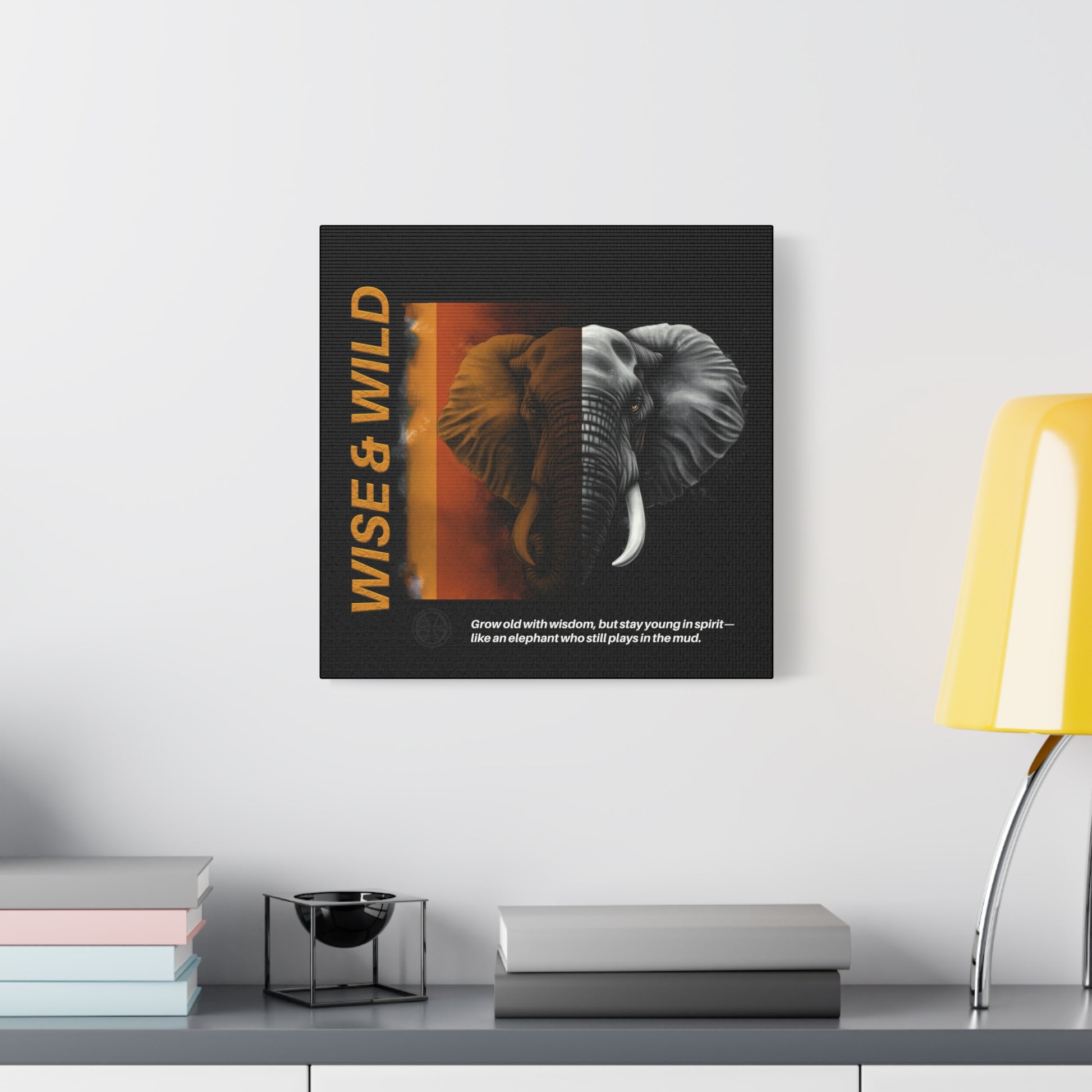 Canvas Art, Elephant Art Canvas | Wise & Wild Wall Decor | Animal Lover Gift