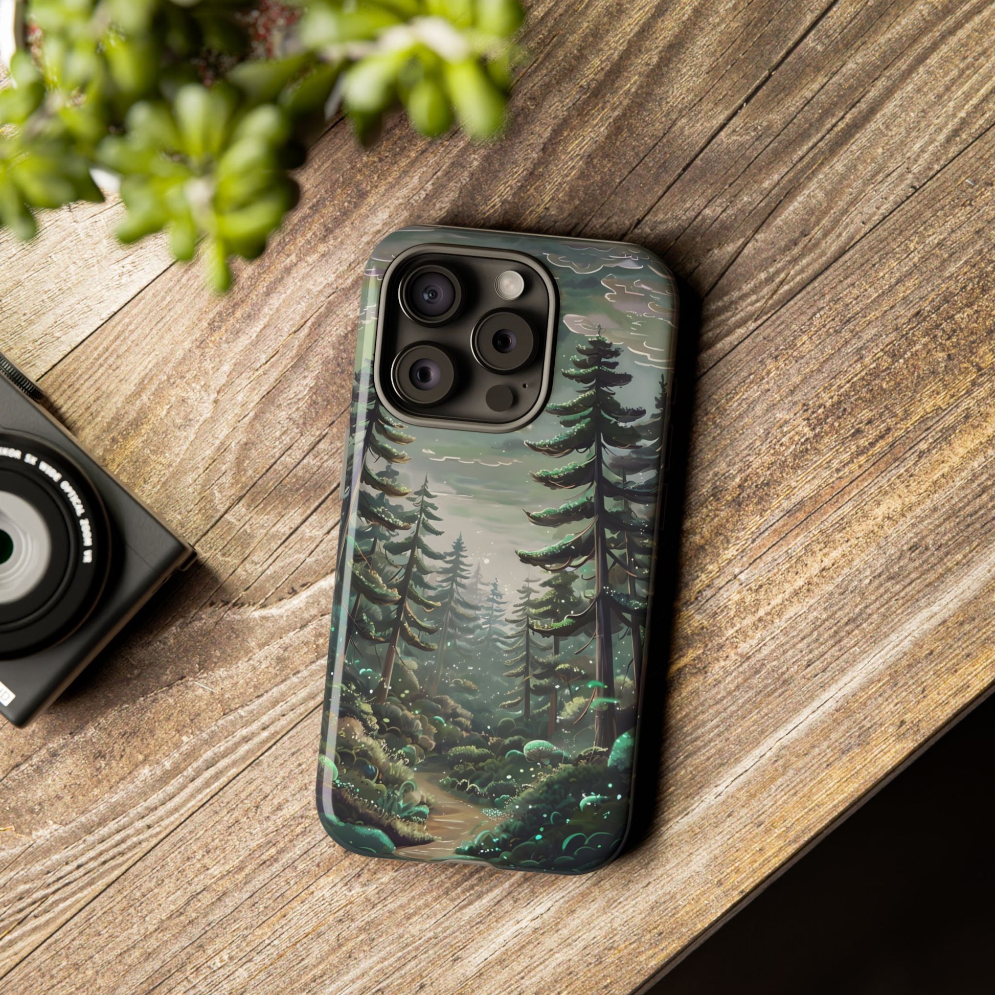 Phone Case, Whimsical Anime Forest Illustration Brimming With Enchantment, Tough Protective Cover, Unique Gift, Trendy