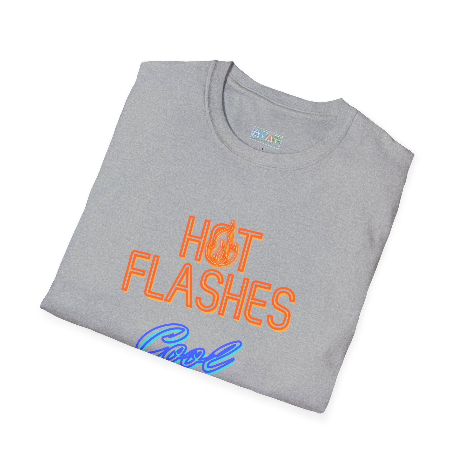 Hot Flashes & Cool Attitude Unisex T-Shirt, Funny Graphic Tee, Gift for Women, Casual Wear, Birthday Present, Summer Fashion