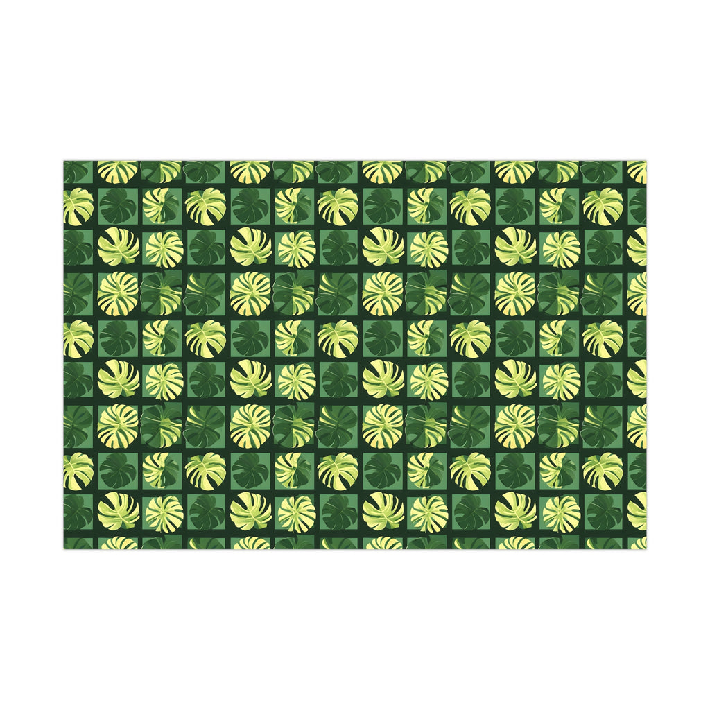 Wrapping Paper, Vibrant Tropical Botanical Pattern With Monstera Leaves - Gift Wrap Rolls, Eco-Friendly Gift Wrap, Holiday Season Wrapping