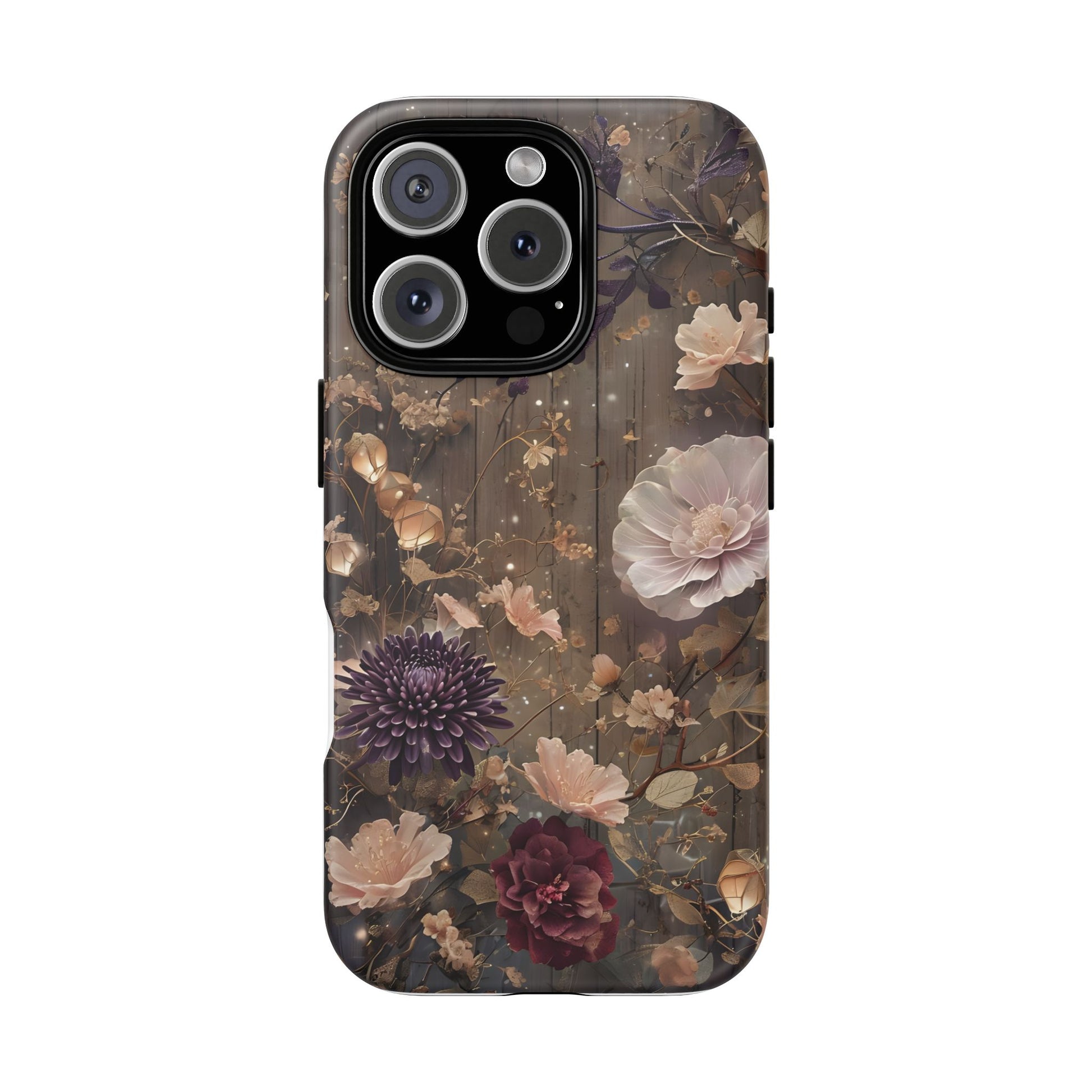 Tough Cases, Enchanting Floral Pattern - Floral Phone Case, Protective Phone Cover, Botanical Design, Flower Print, Tough Shell for Device