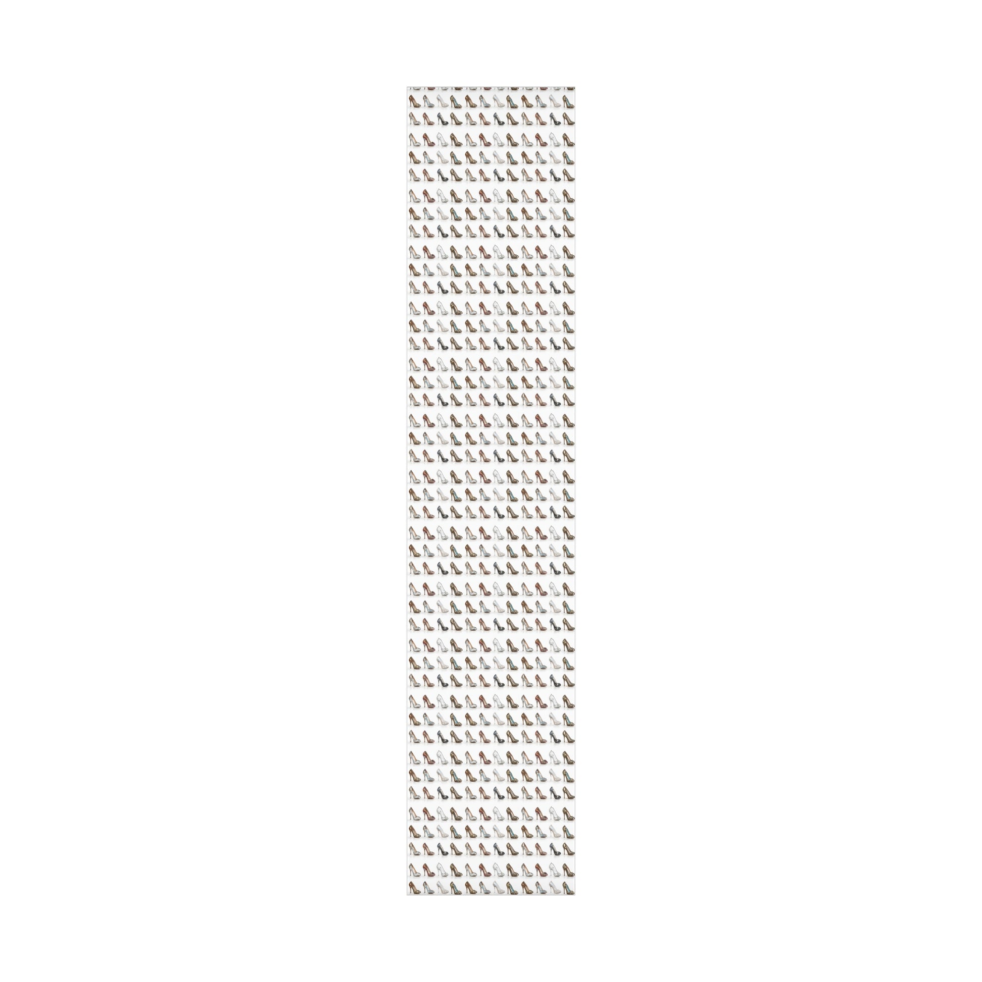 Wrapping Paper, Glittering Glass High Heels On White Background - Gift Wrap Rolls, Eco-Friendly Gift Wrap, Holiday