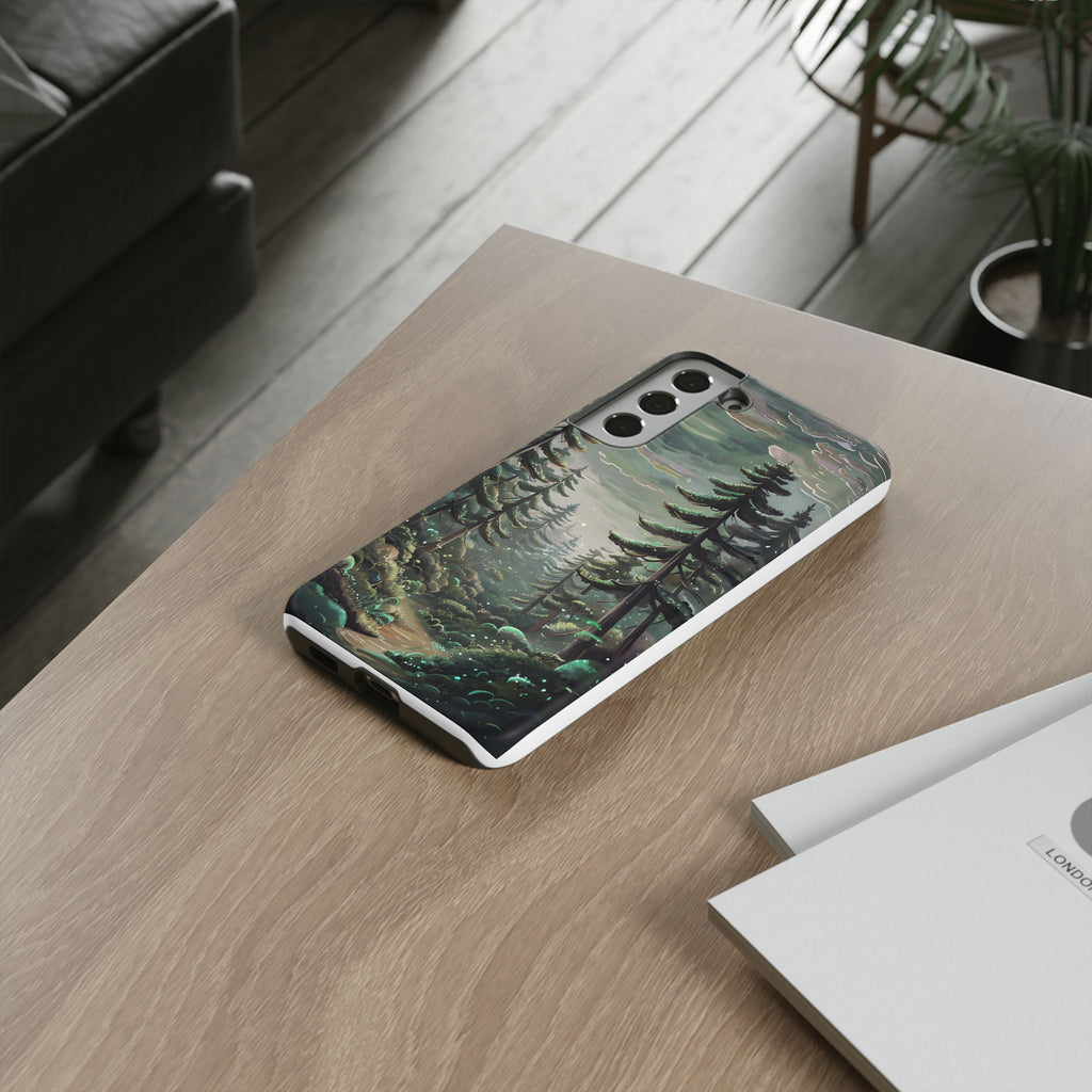 Phone Case, Whimsical Anime Forest Illustration Brimming With Enchantment, Tough Protective Cover, Unique Gift, Trendy