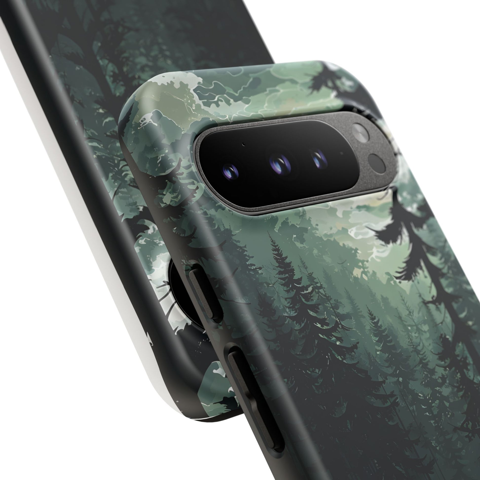 Phone Case, Serene Forest Landscape Digital Illustration Phone Case Cover, Tough Protective Cover, Unique Gift, Trendy