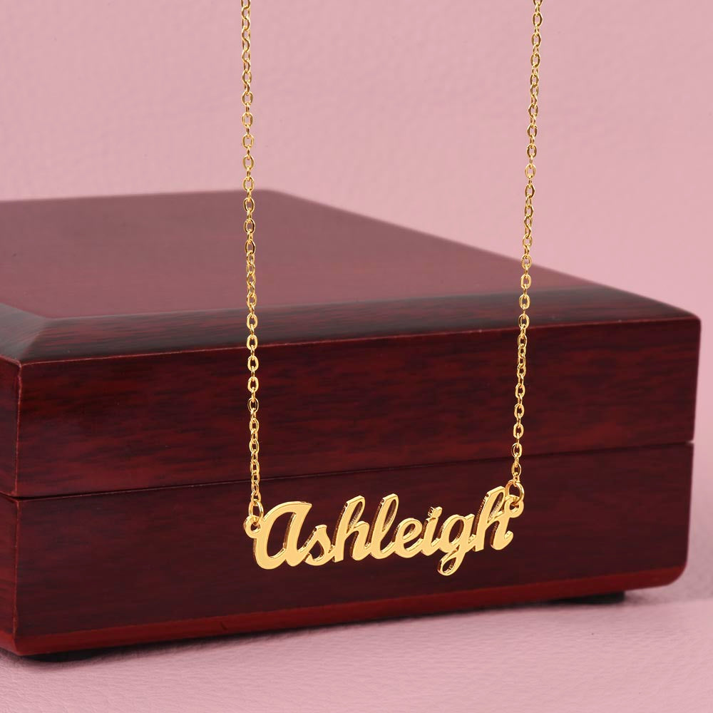 To My Bonus Daughter - Personalized Name Necklace with message card